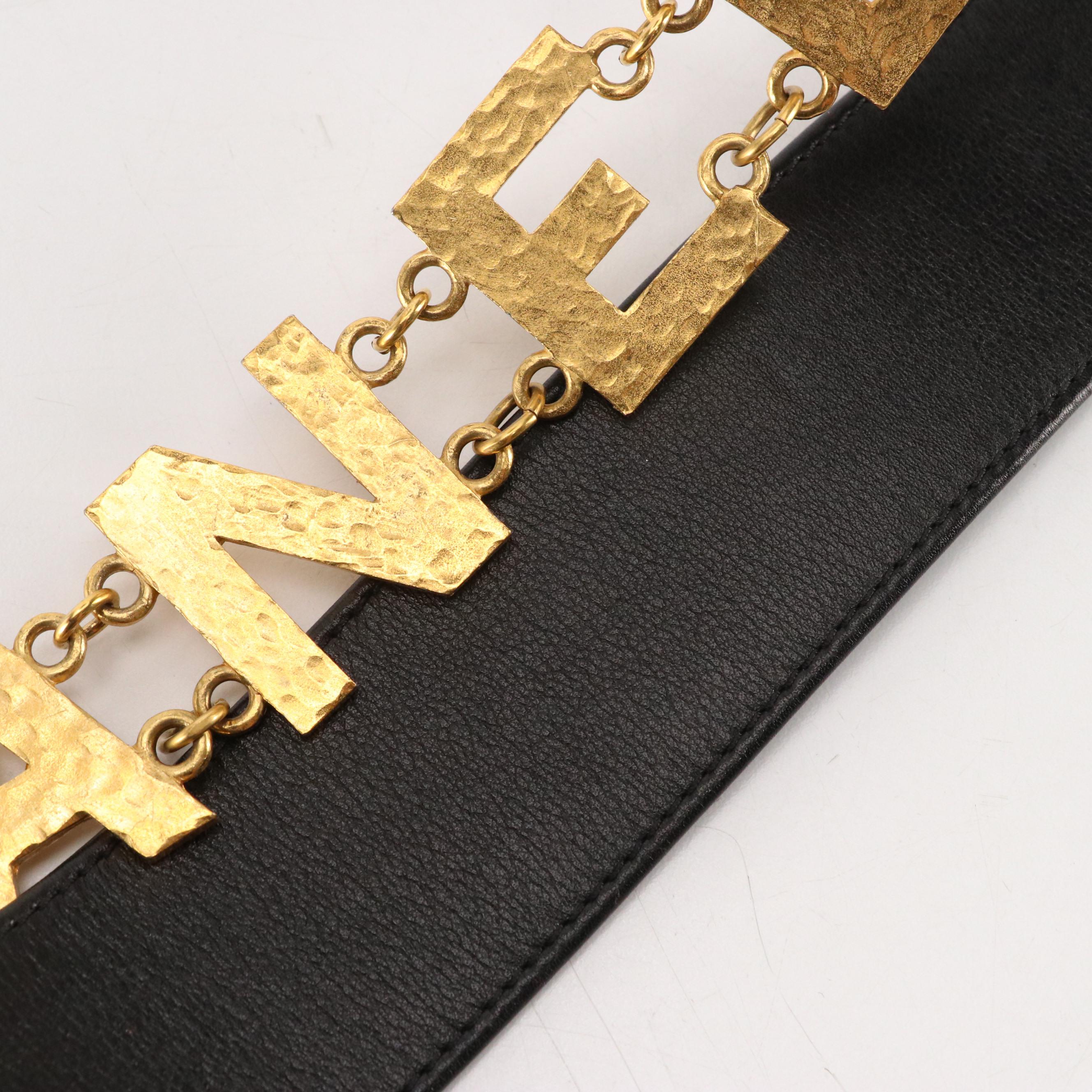 Chanel Spring Collection Logo Drape Leather Belt