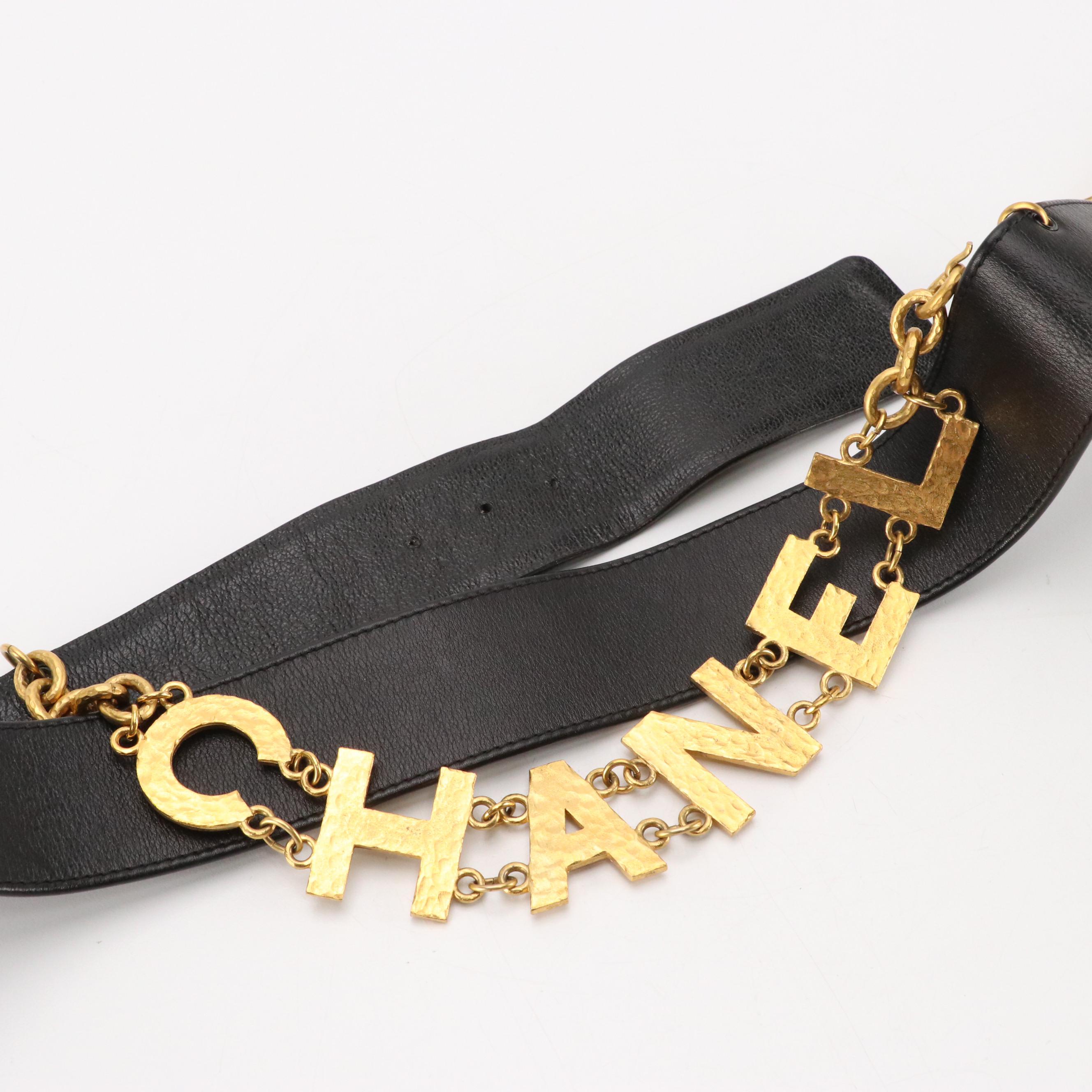 Chanel Spring Collection Logo Drape Leather Belt