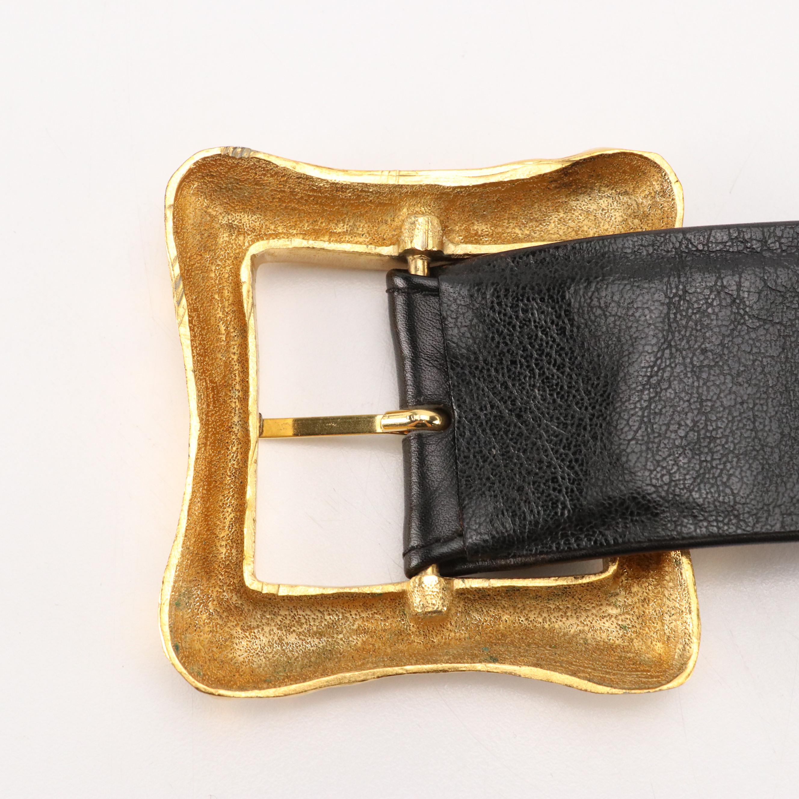 Chanel Spring Collection Logo Drape Leather Belt