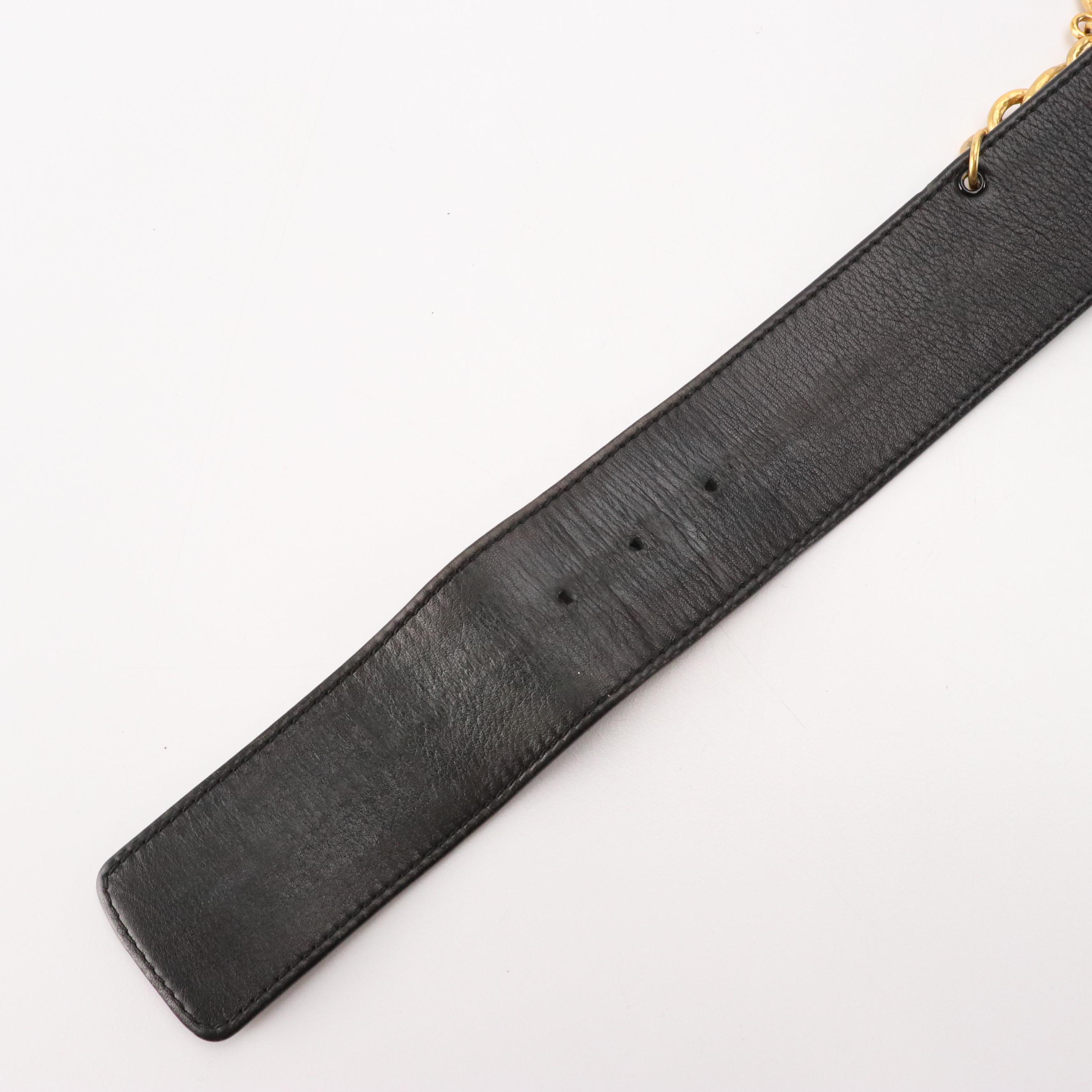 Chanel Spring Collection Logo Drape Leather Belt