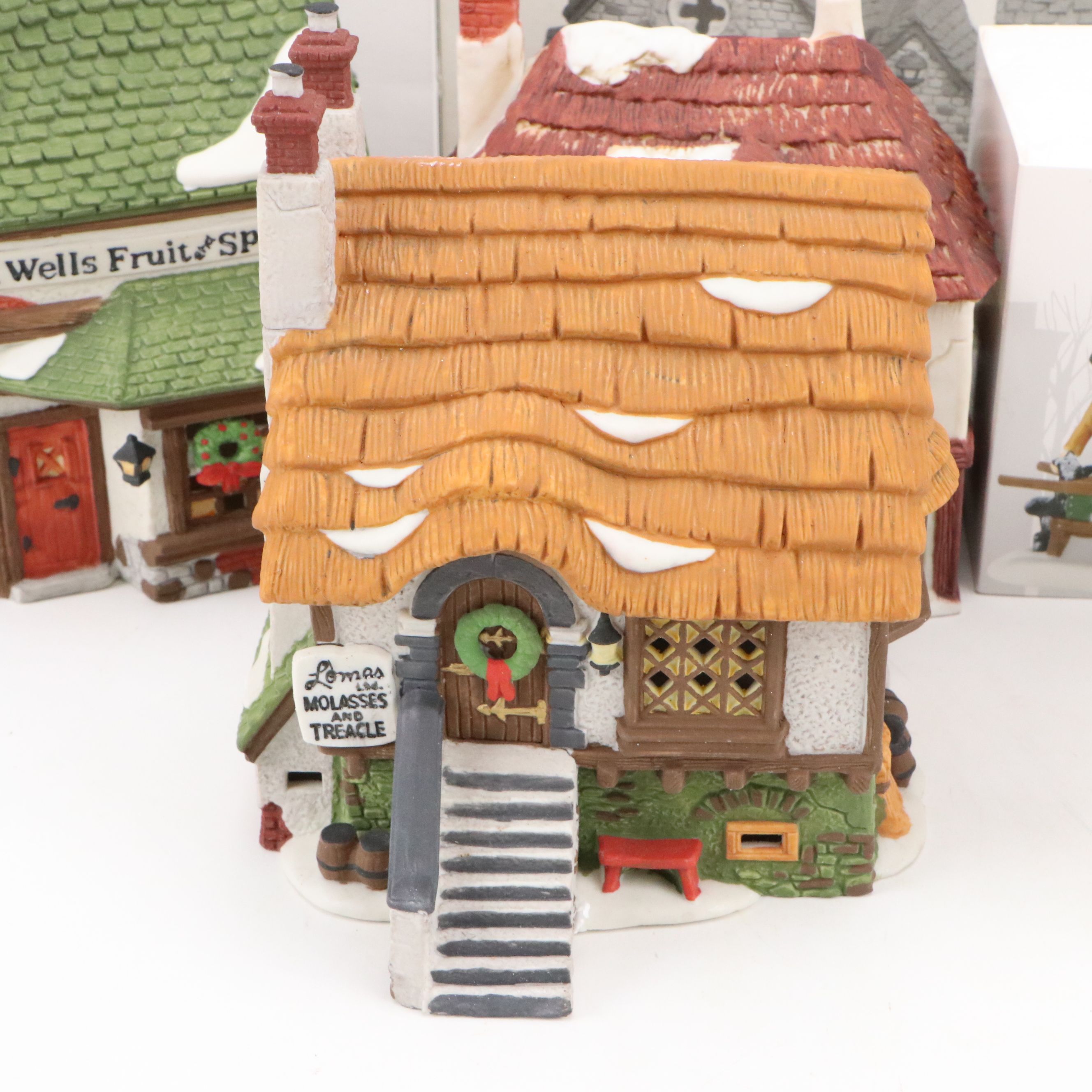 Department 56 "Dickens' Village Series" Bisque Porcelain Houses and Figurines