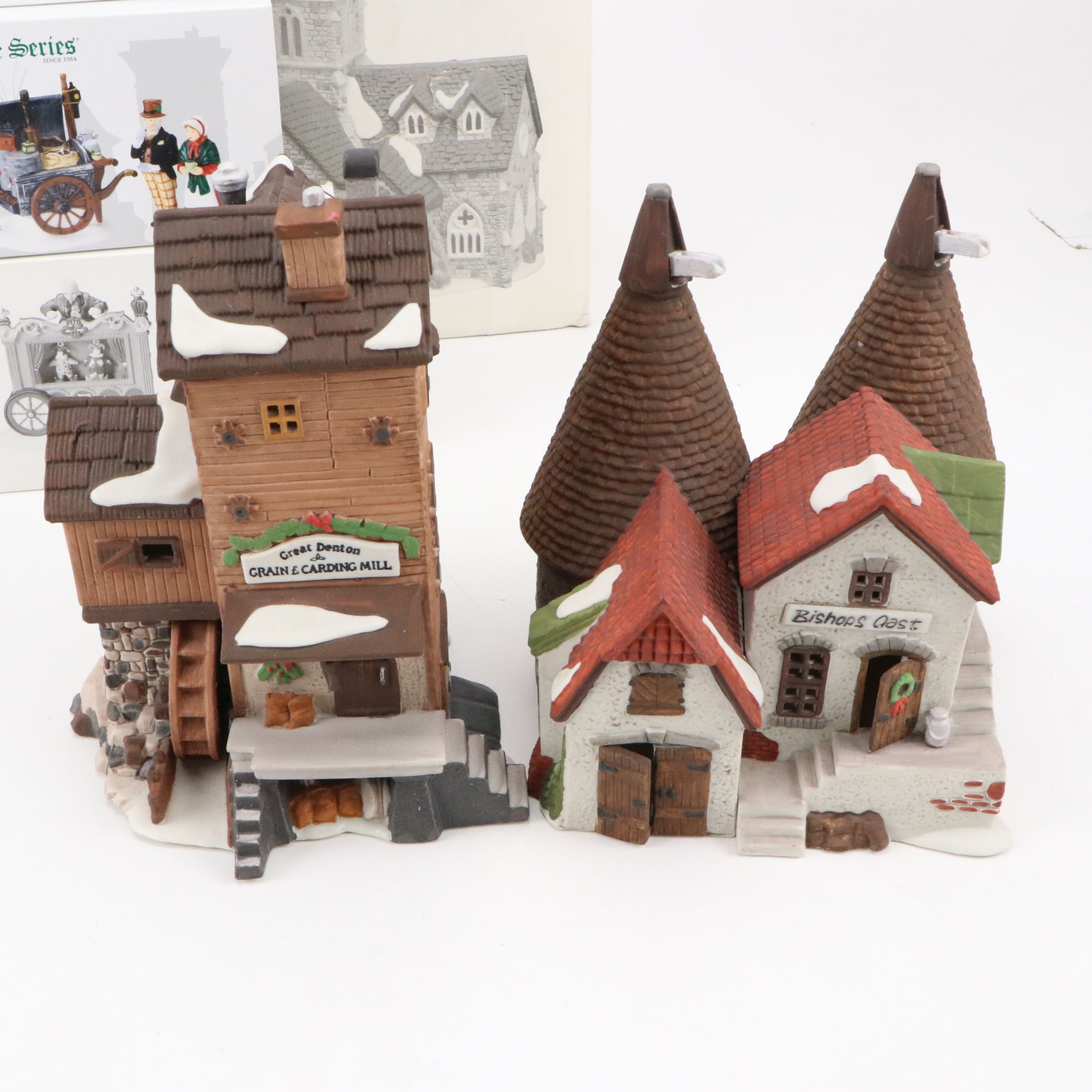Department 56 "Dickens' Village Series" Bisque Porcelain Houses and Figurines