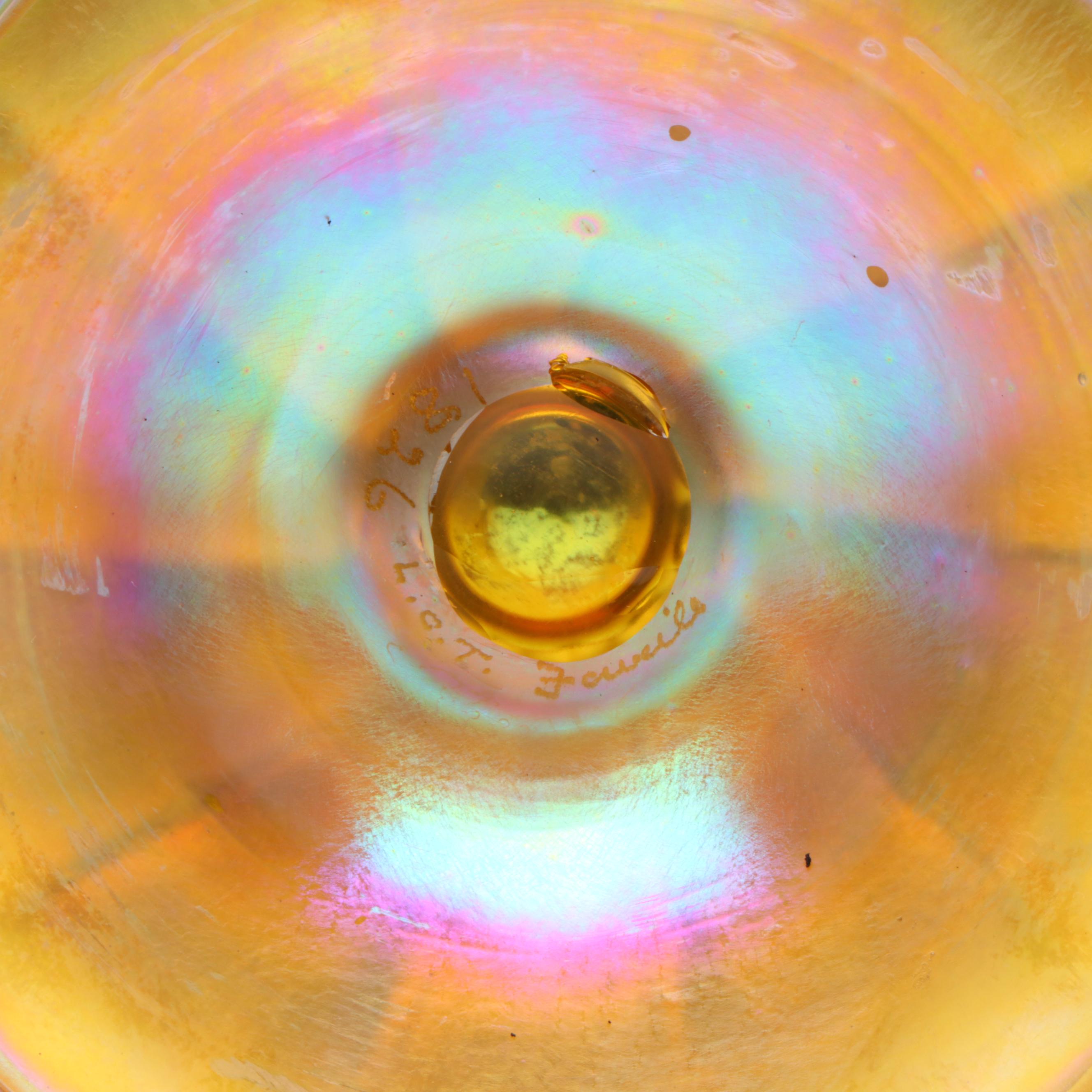 Louis Comfort Tiffany Favrile Art Glass Candlesticks, Early 20th Century