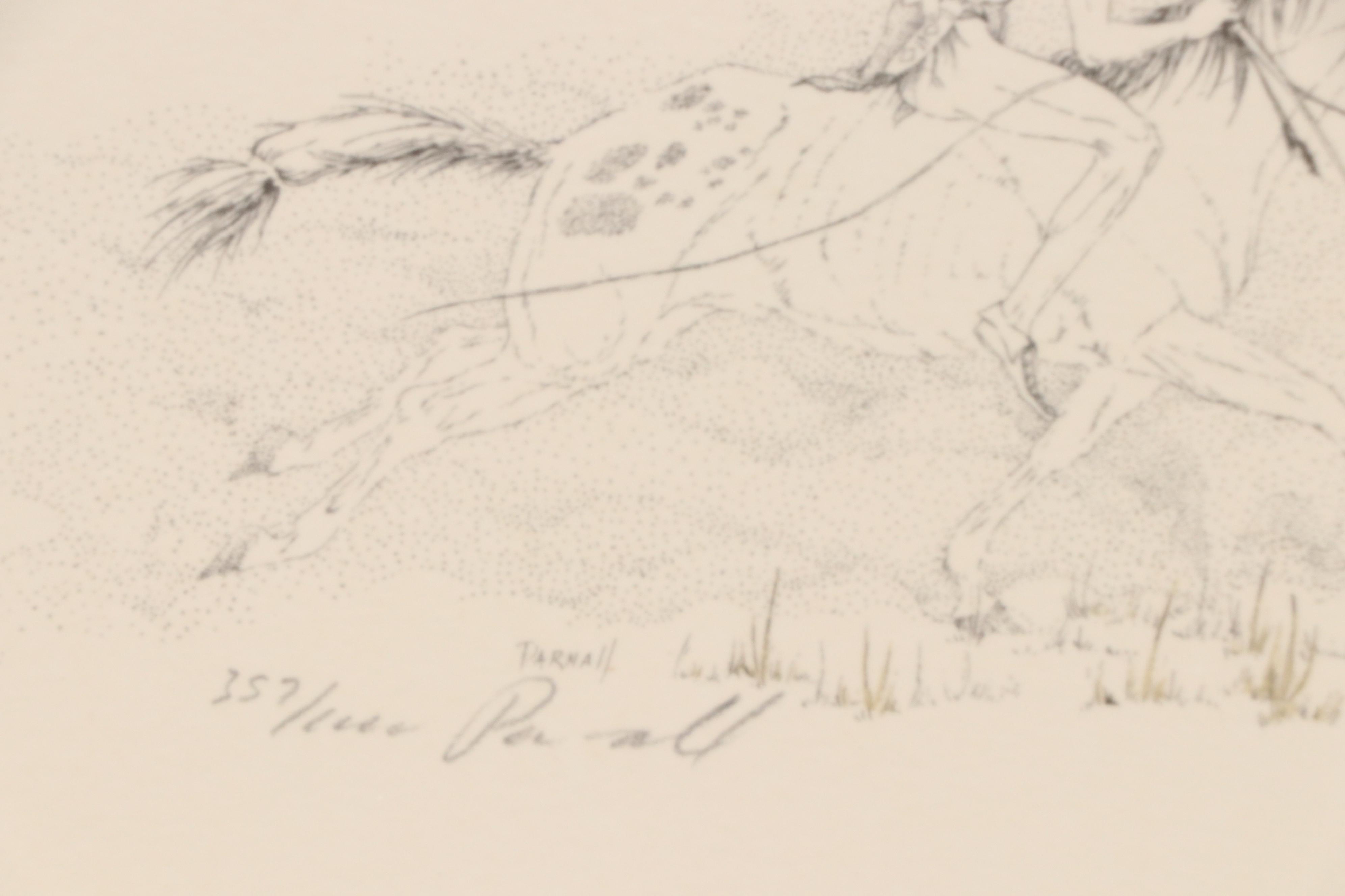 Peter Parnell Lithograph "Buffalo Sun"