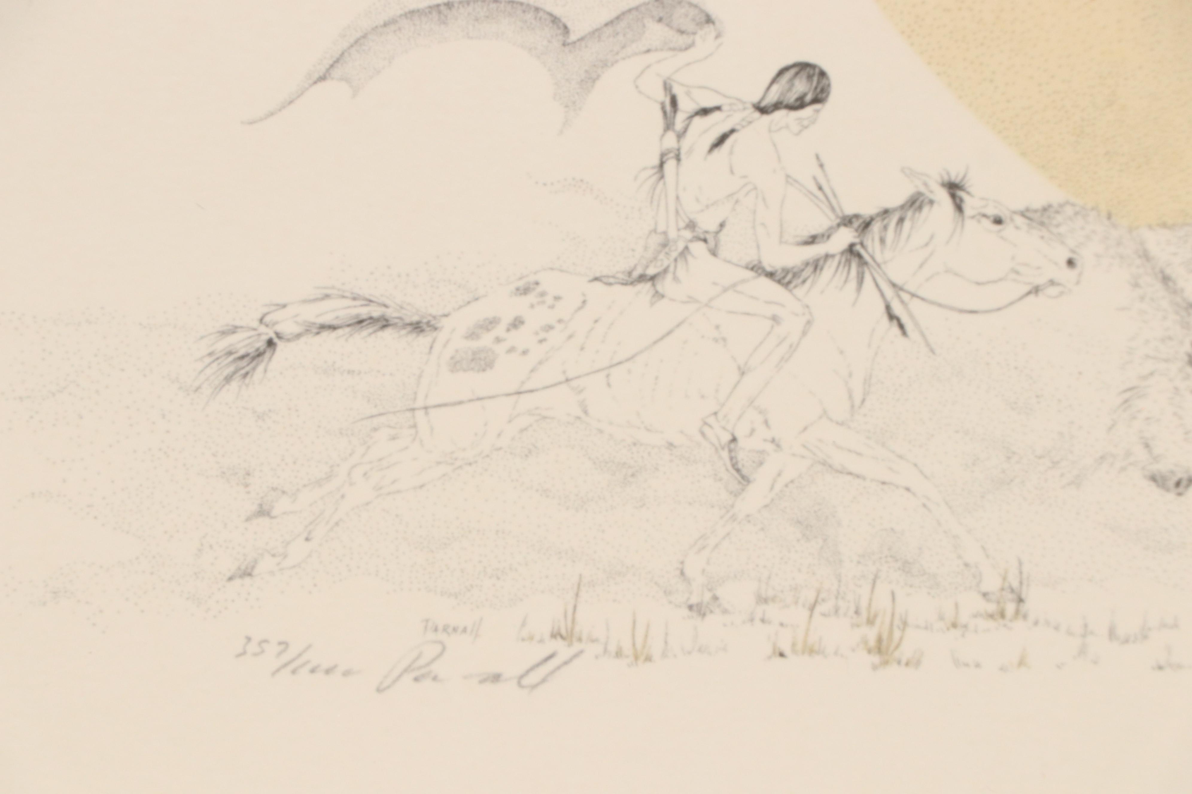 Peter Parnell Lithograph "Buffalo Sun"