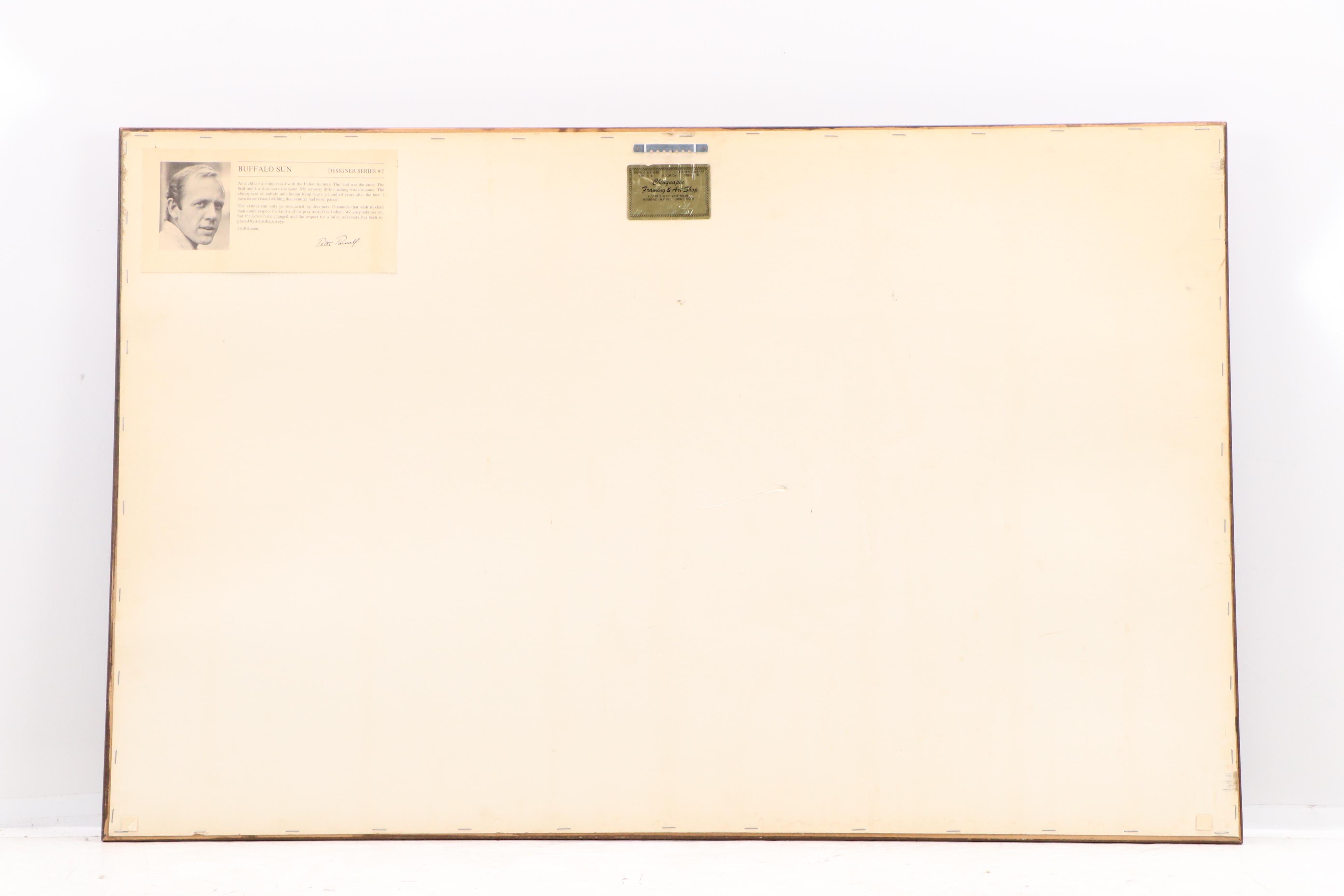 Peter Parnell Lithograph "Buffalo Sun"