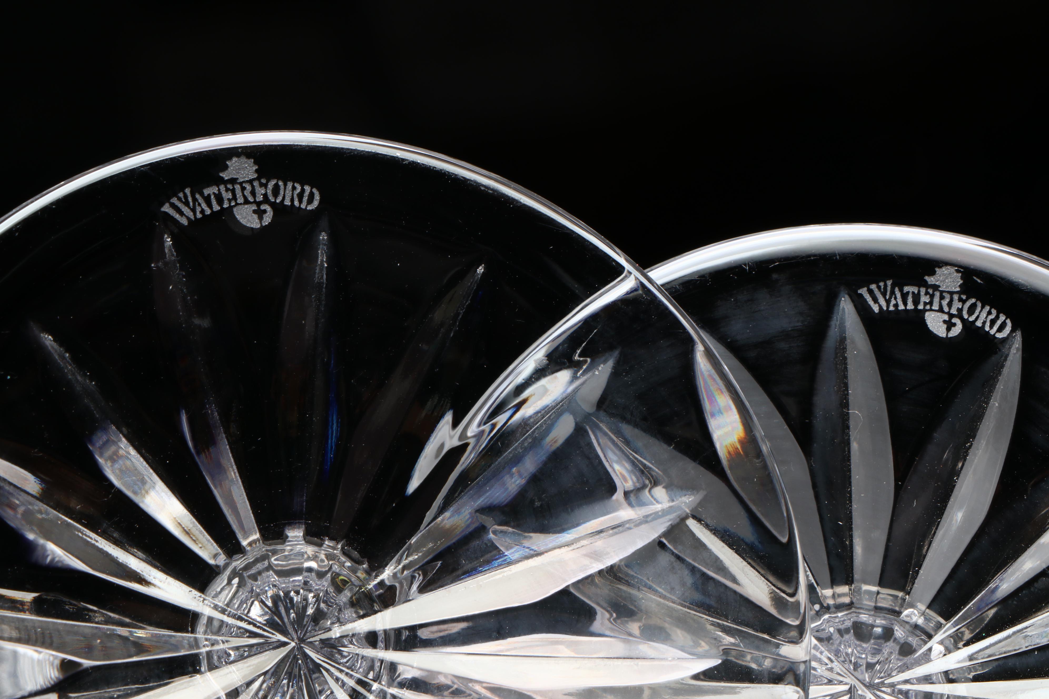 Waterford Crystal Hock and Champagne Glasses with German Crystal Flutes