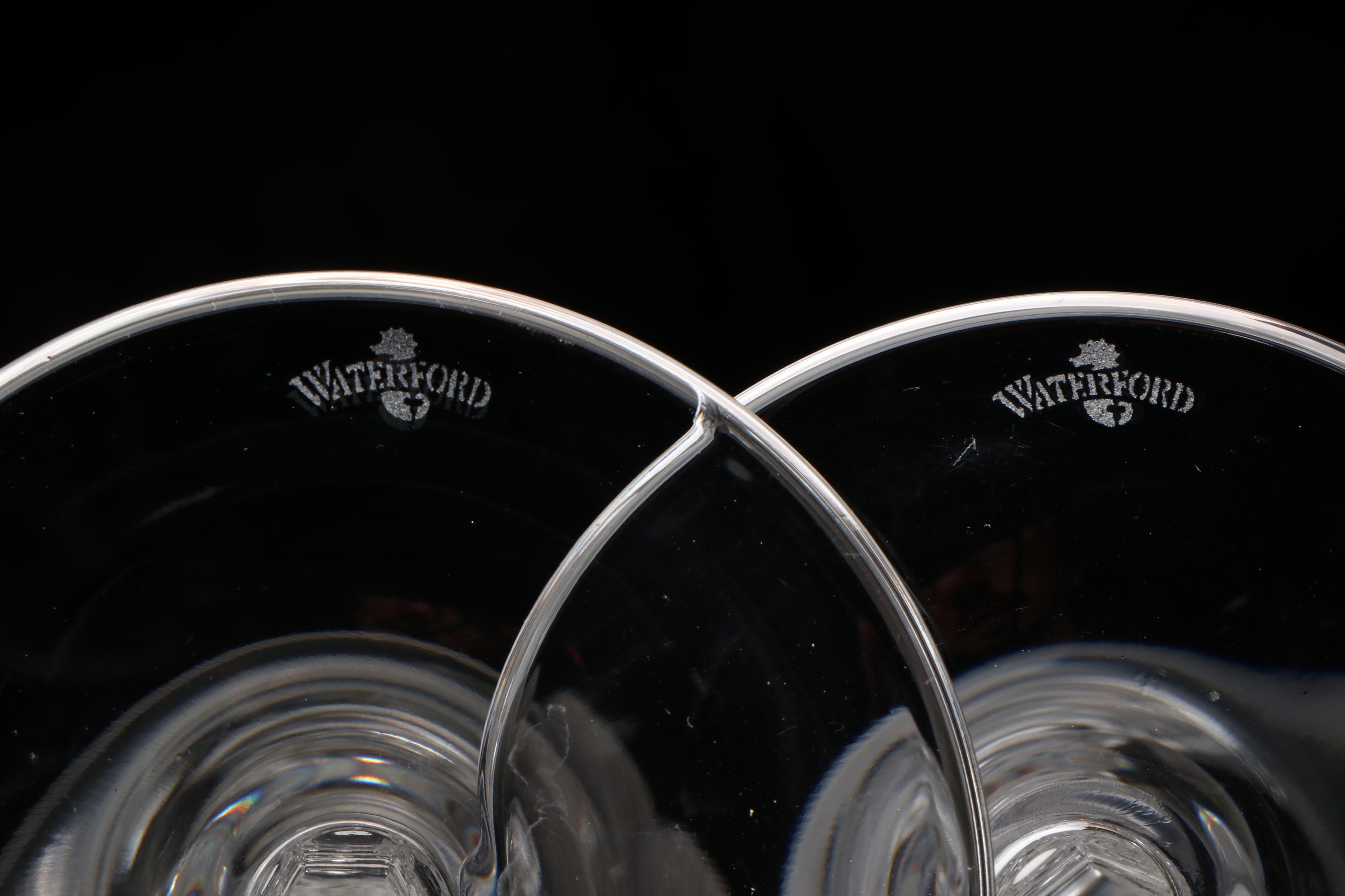 Waterford Crystal Hock and Champagne Glasses with German Crystal Flutes