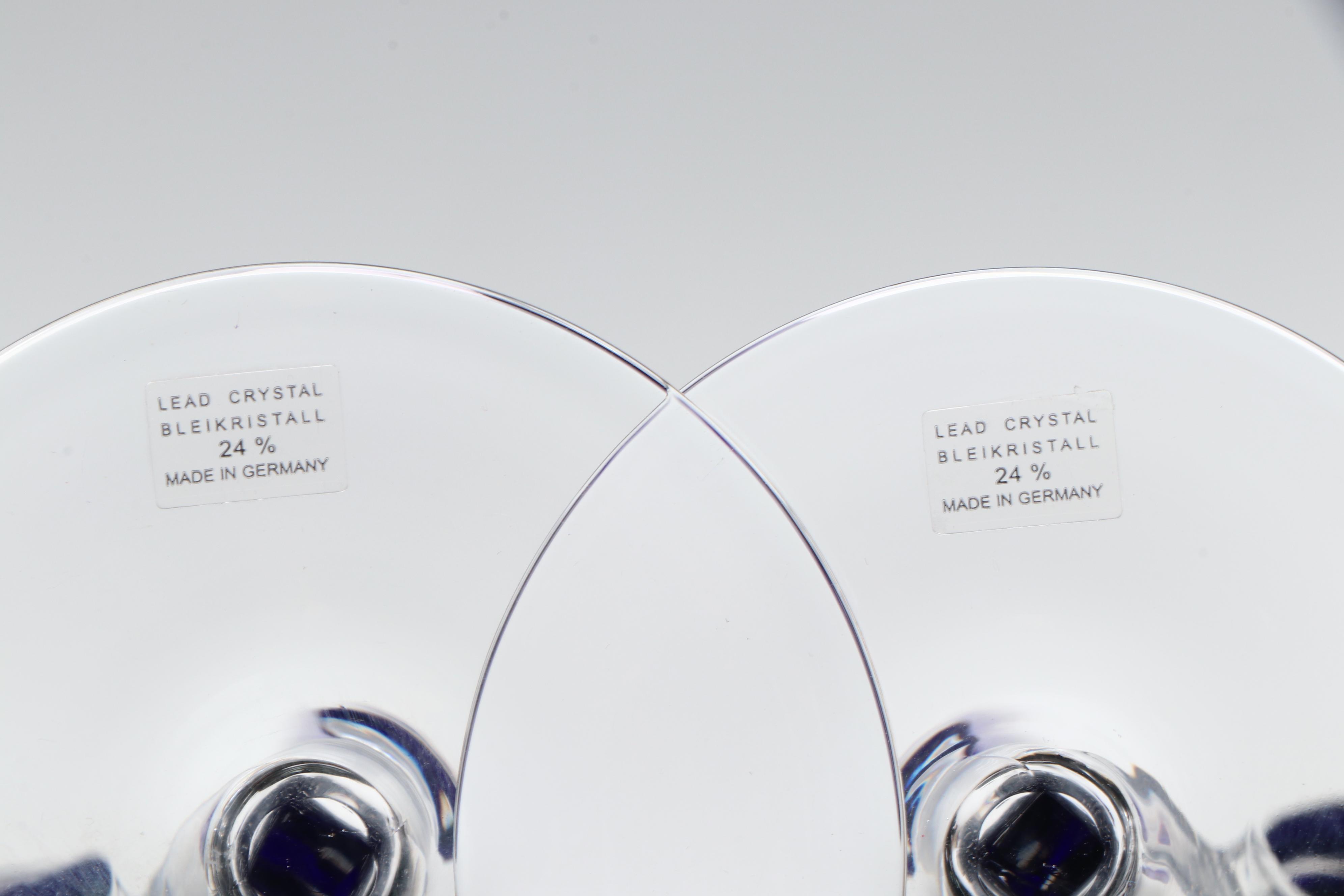 Waterford Crystal Hock and Champagne Glasses with German Crystal Flutes