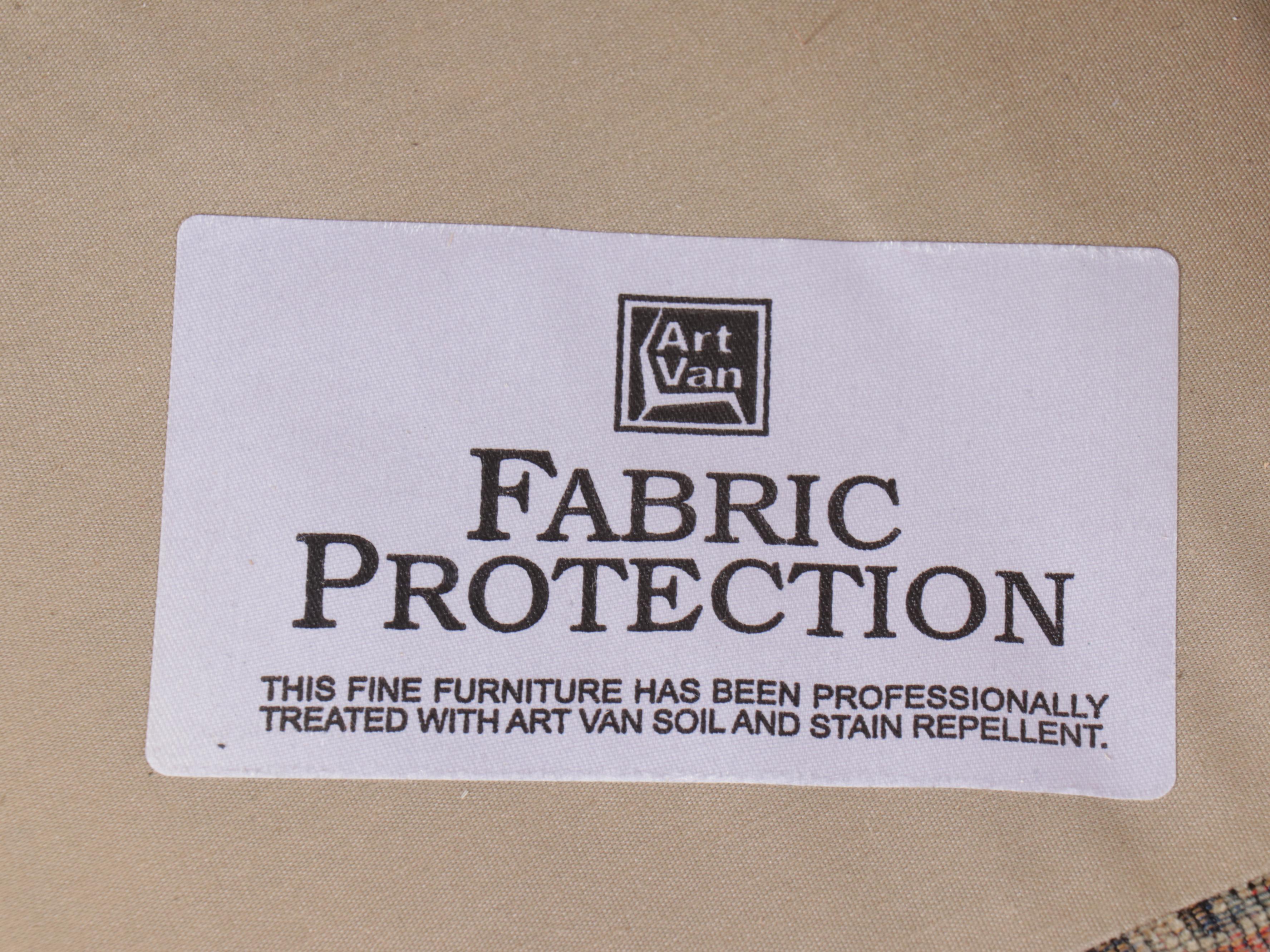 Alan White Fabric Upholstered Oversized Armchair and Ottoman