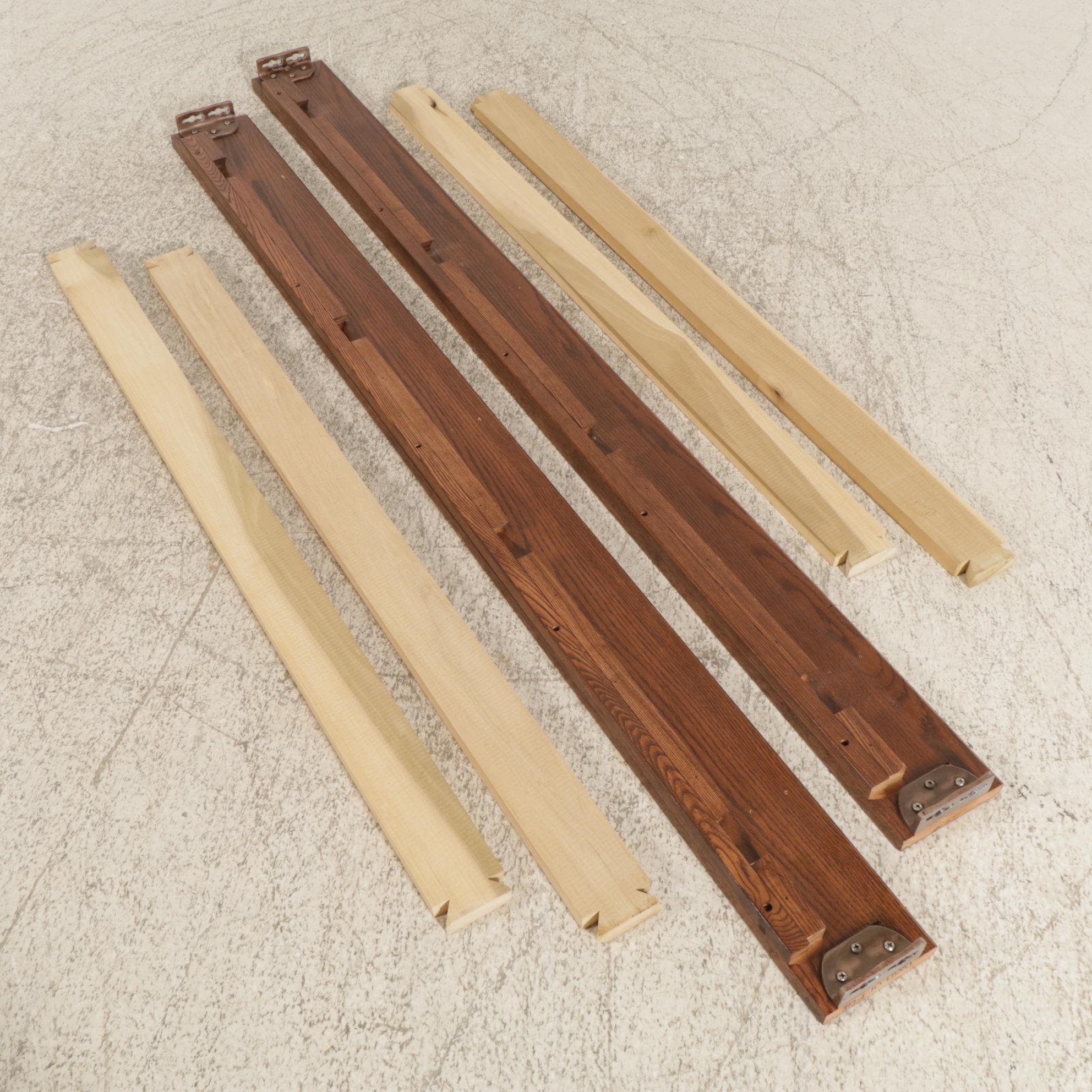 Bench-Made Oak Mission Style Full Size Bed Frame, Late 20th to 21st Century