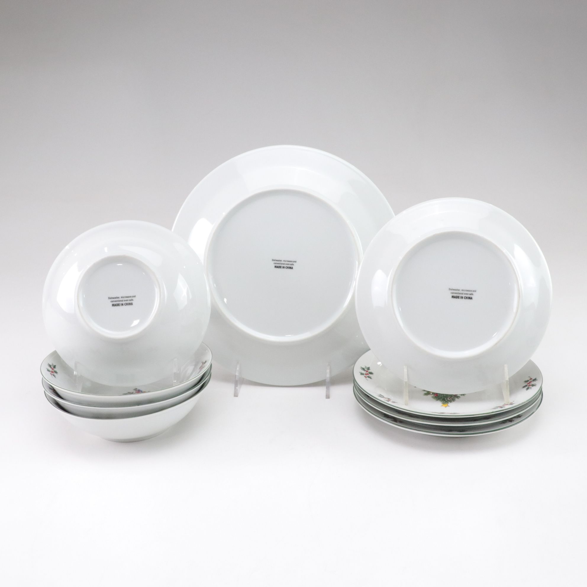 Gibson "Noel Morning" Christmas Dinnerware Set for Five with Extras