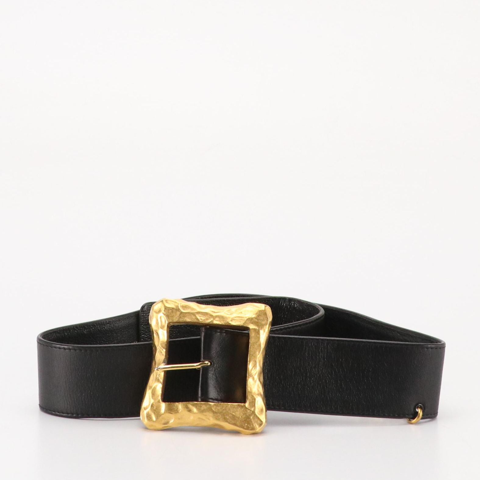Chanel Spring Collection Logo Drape Leather Belt