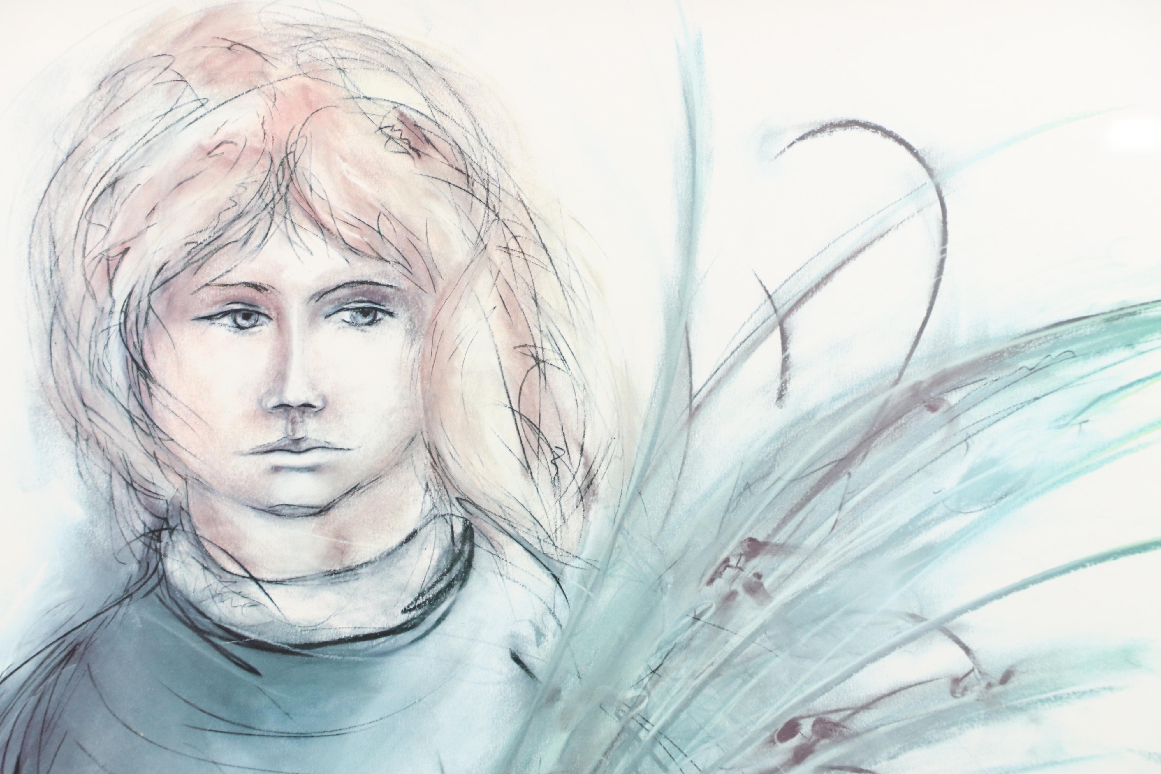 Turner Wall Accessory Offset Lithograph "Christ Garden," Mid-Late 20th Century