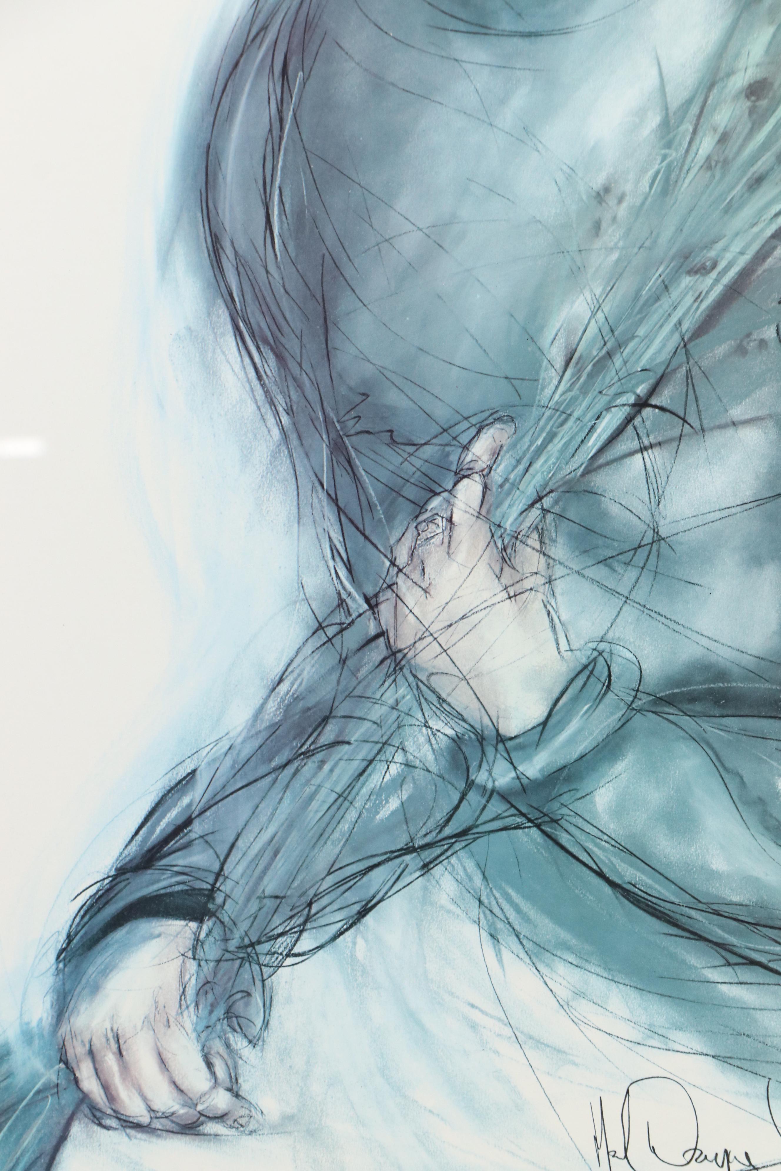 Turner Wall Accessory Offset Lithograph "Christ Garden," Mid-Late 20th Century