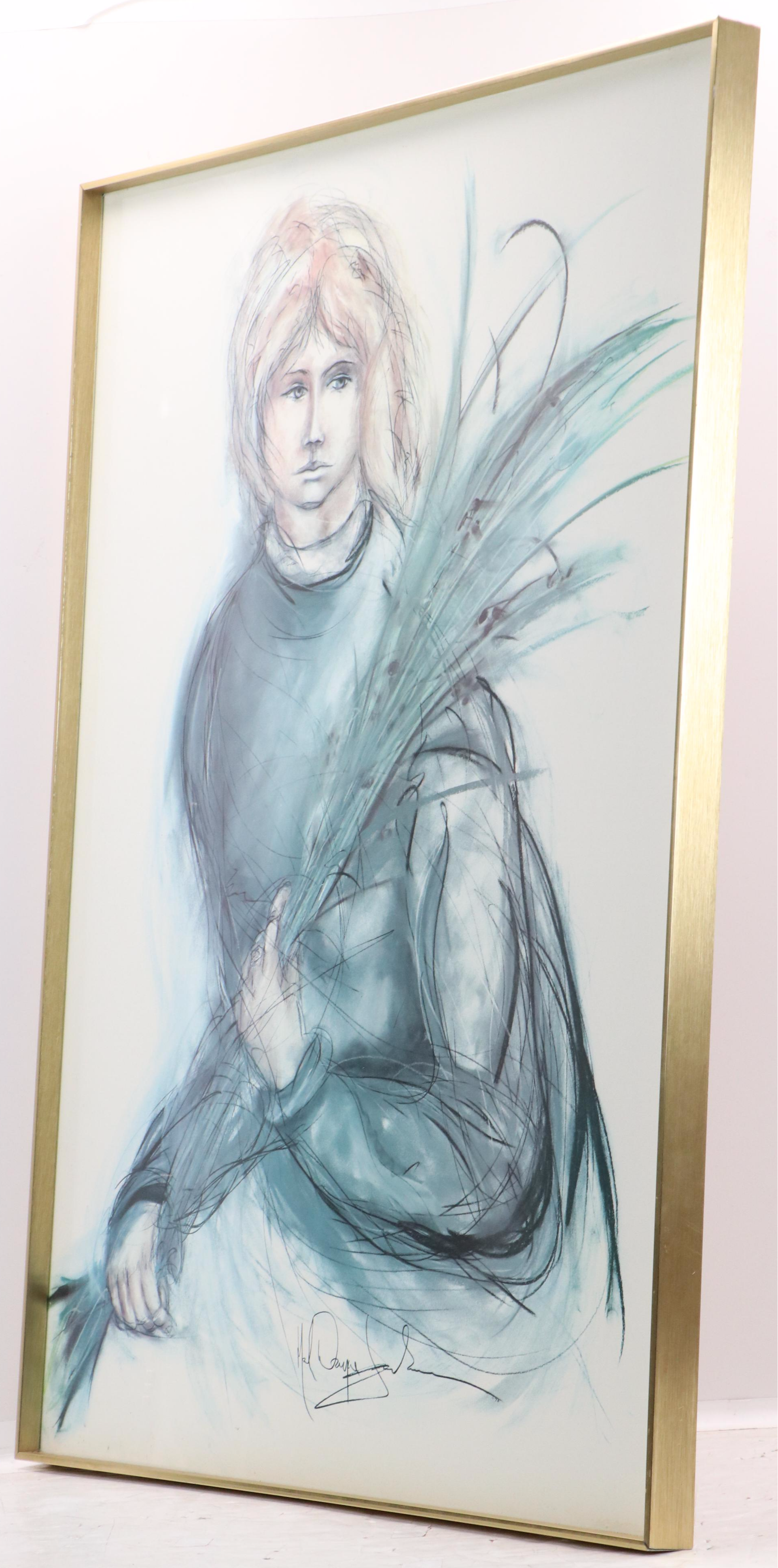 Turner Wall Accessory Offset Lithograph "Christ Garden," Mid-Late 20th Century