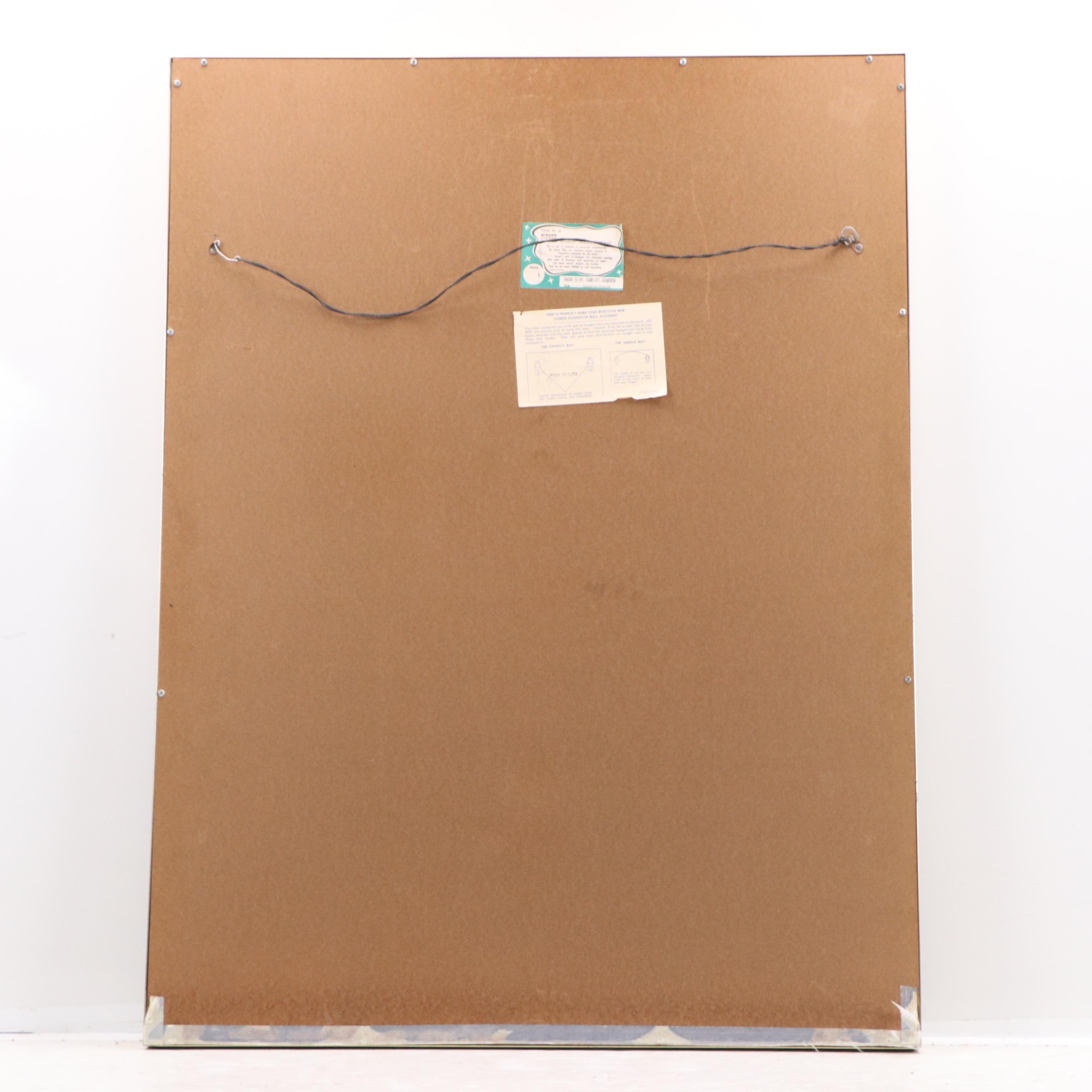 Turner Wall Accessory Offset Lithograph "Christ Garden," Mid-Late 20th Century