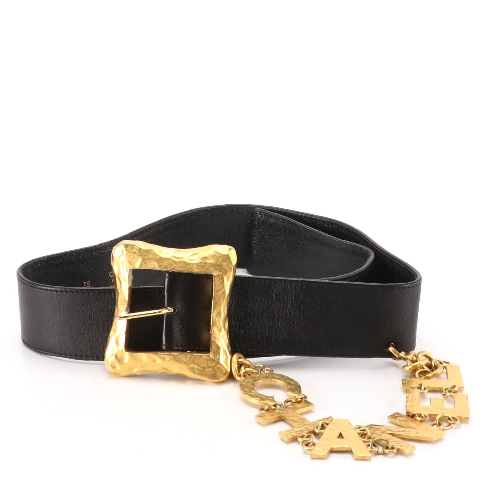 Chanel Spring Collection Logo Drape Leather Belt