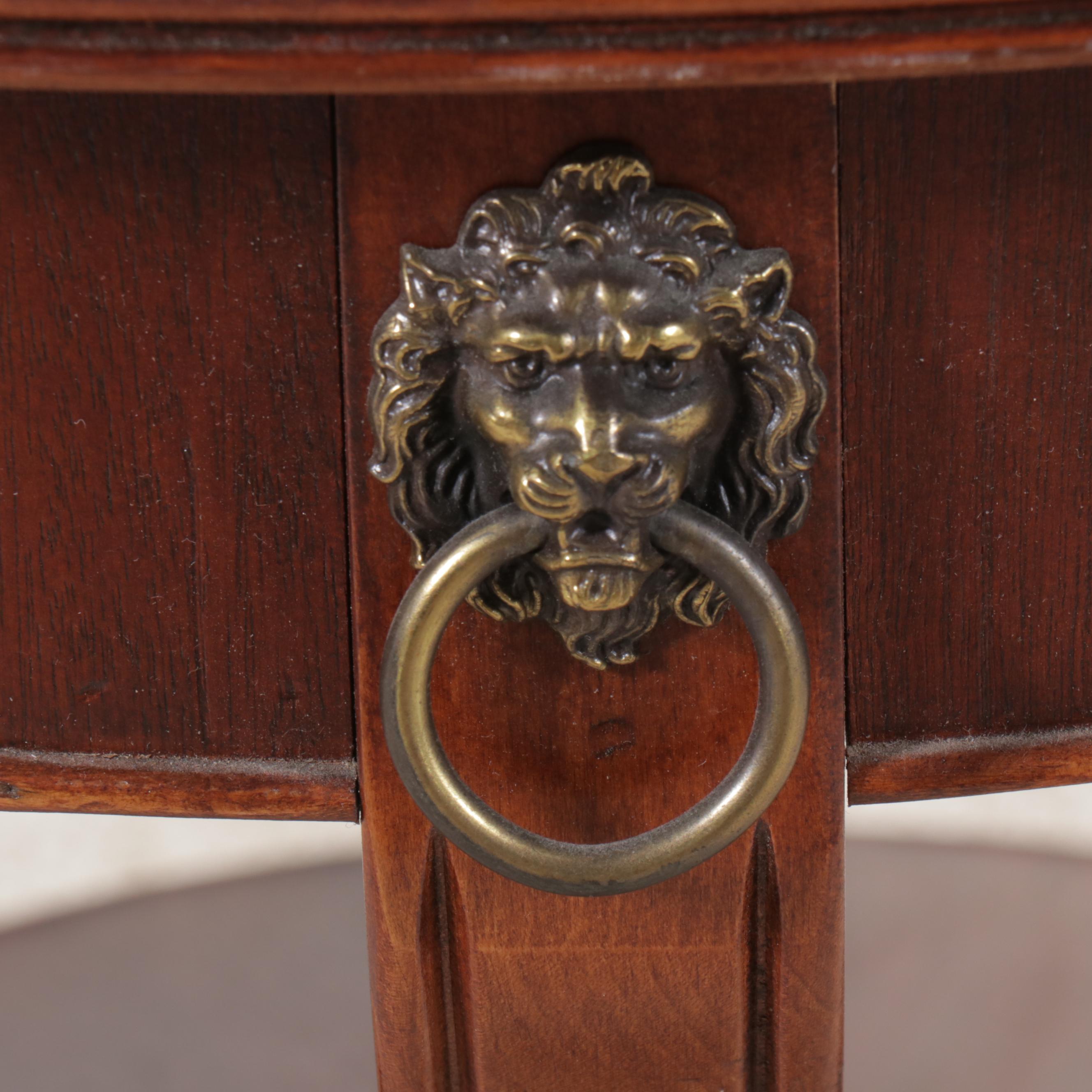 French Empire Style Glass-Top Center Table, Late 20th to 21st Century