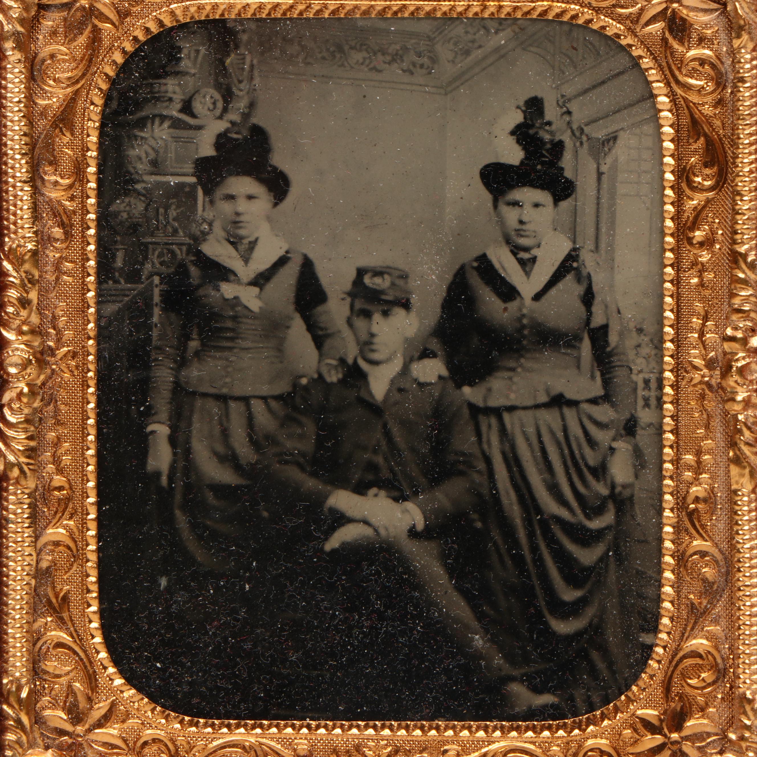 Antique Civil War Daguerreotype with Gutta-Percha Union Case