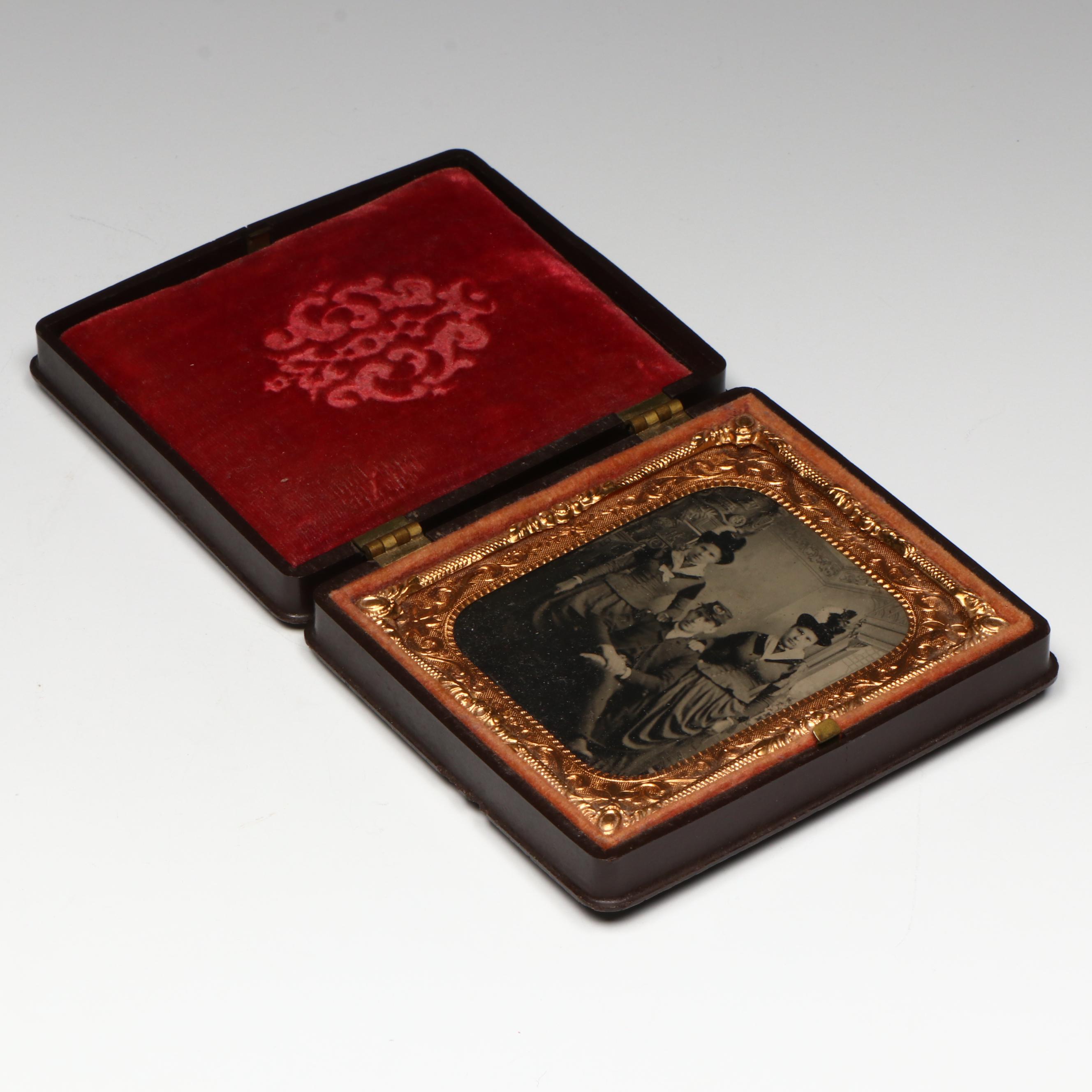 Antique Civil War Daguerreotype with Gutta-Percha Union Case