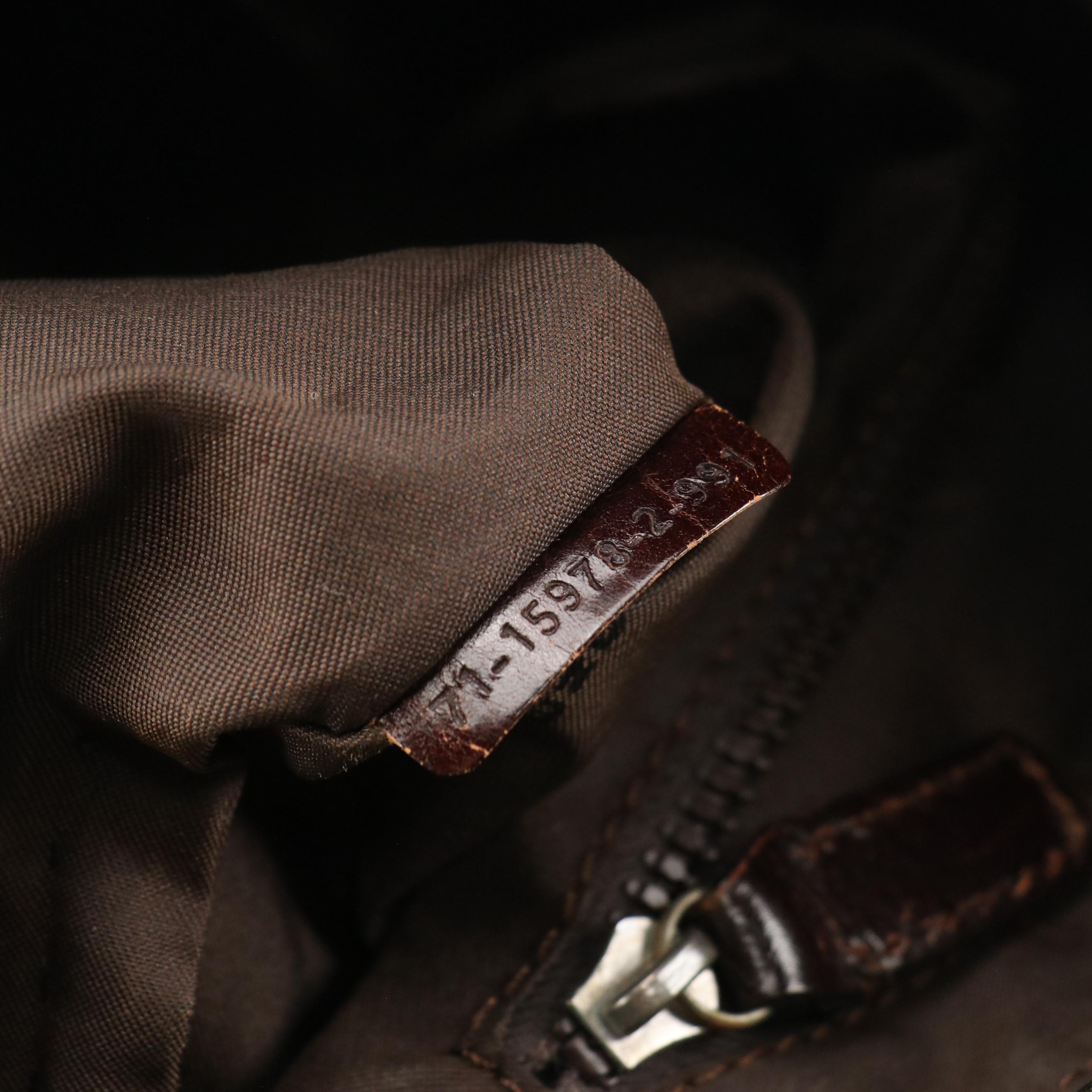 Fendi Tote in Zucca Jacquard Canvas and Leather