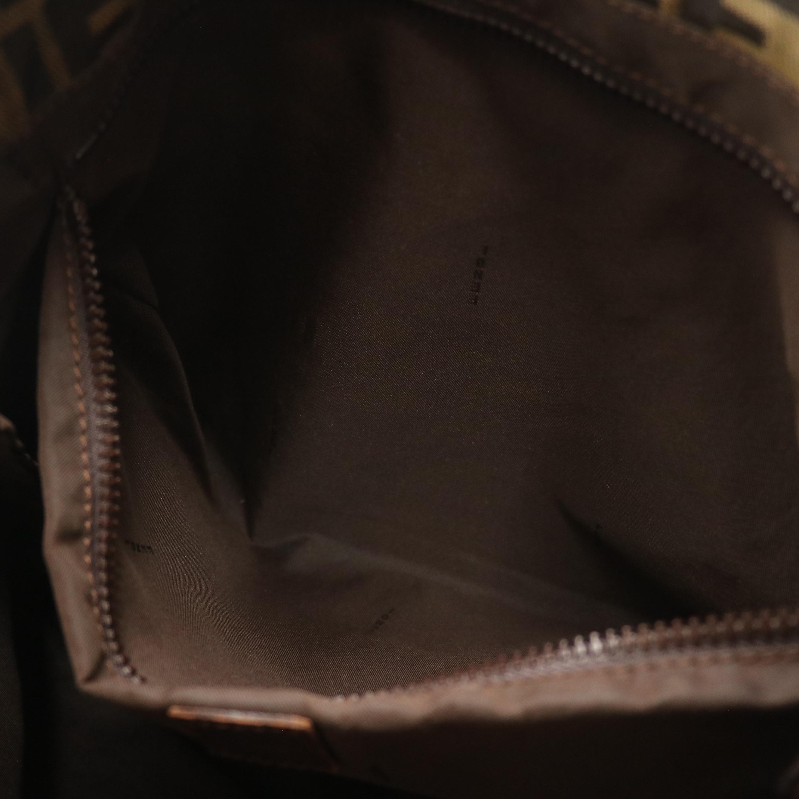 Fendi Tote in Zucca Jacquard Canvas and Leather