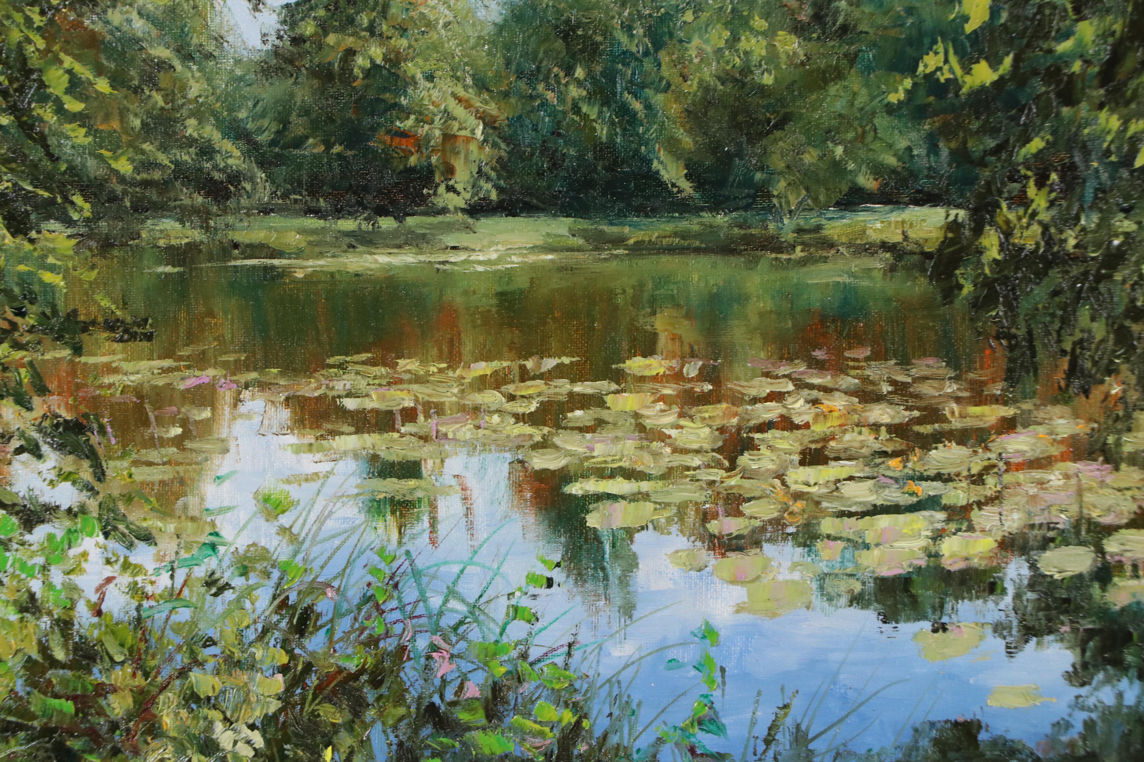 Garncarek Aleksander Pond Landscape Oil Painting, 2025
