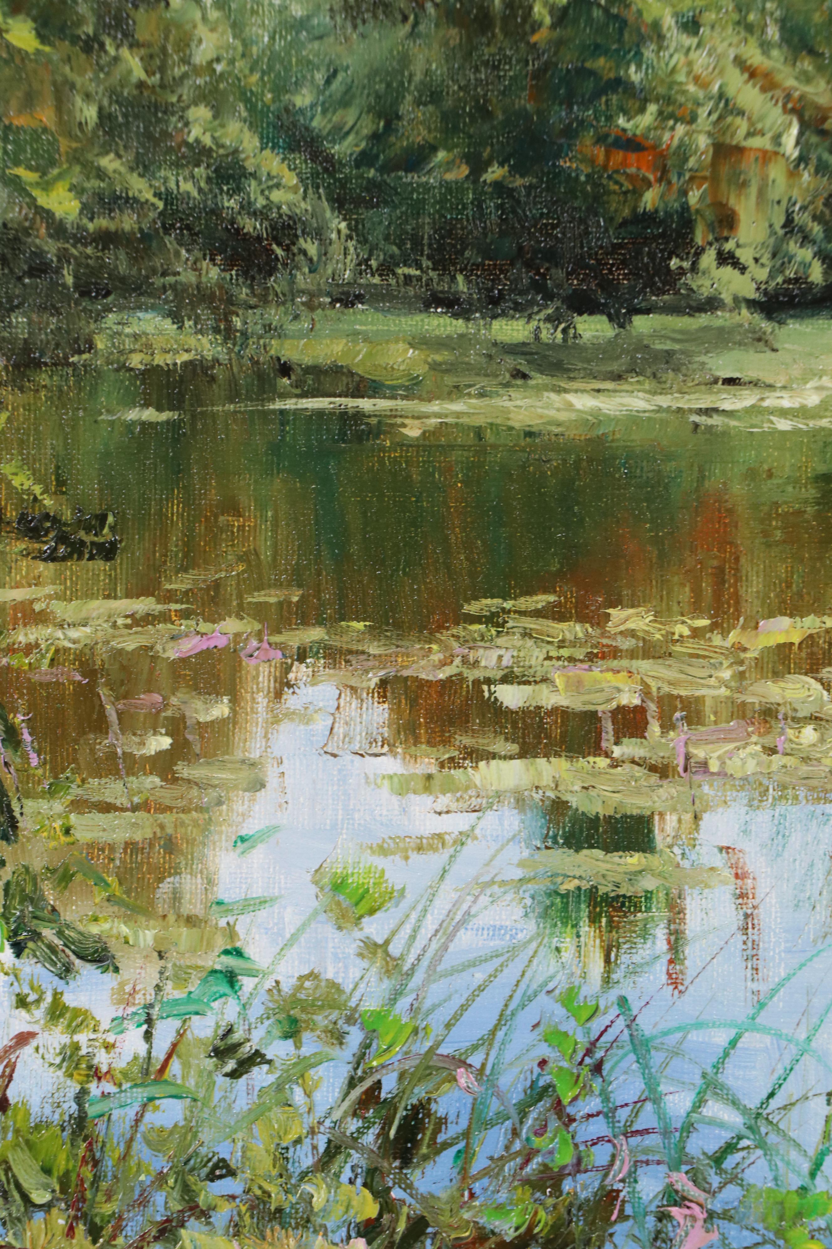 Garncarek Aleksander Pond Landscape Oil Painting, 2025