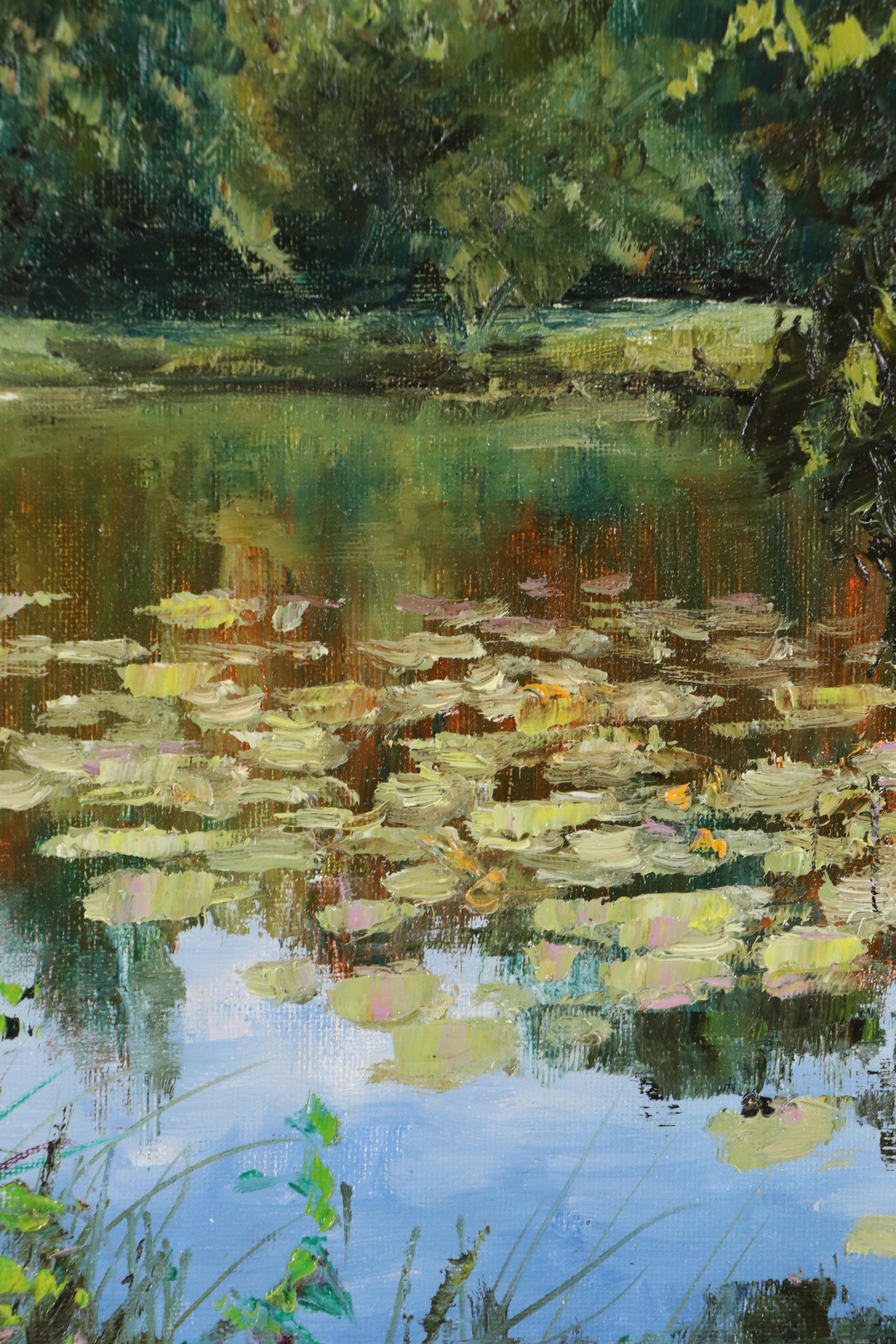 Garncarek Aleksander Pond Landscape Oil Painting, 2025