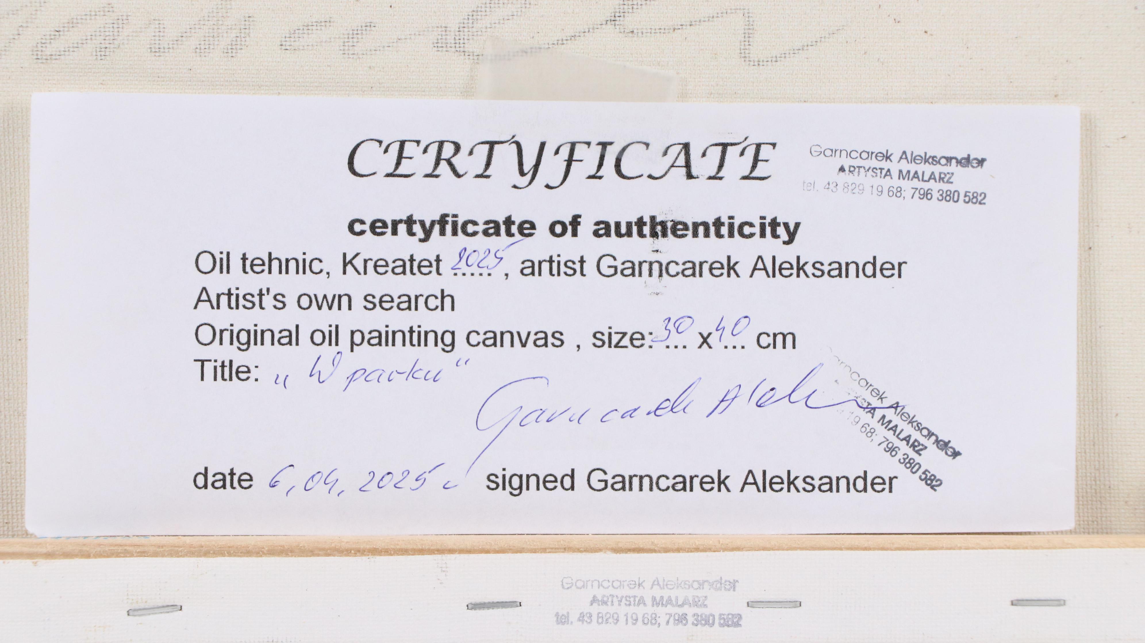 Garncarek Aleksander Pond Landscape Oil Painting, 2025