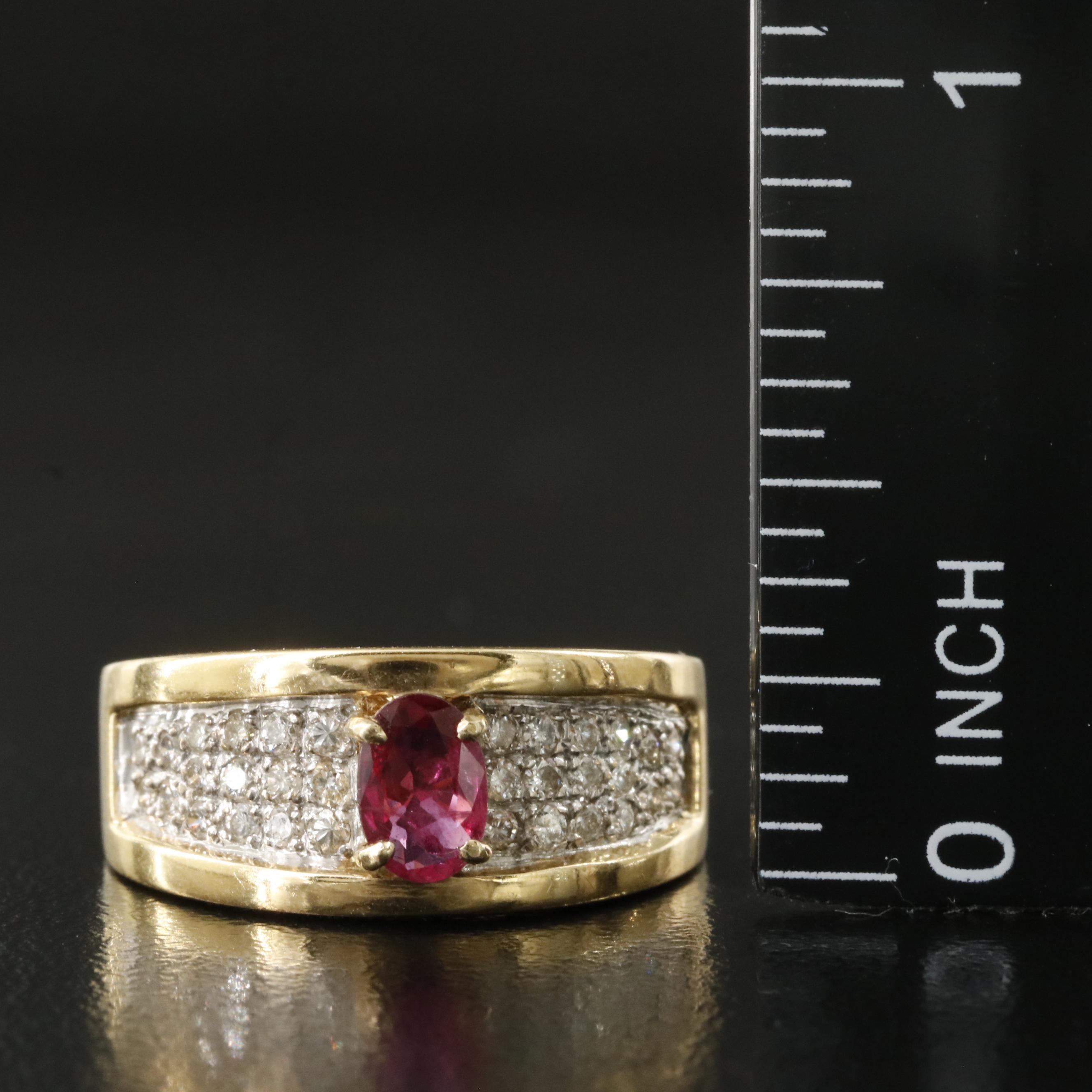 14K Ruby and Diamond Ring