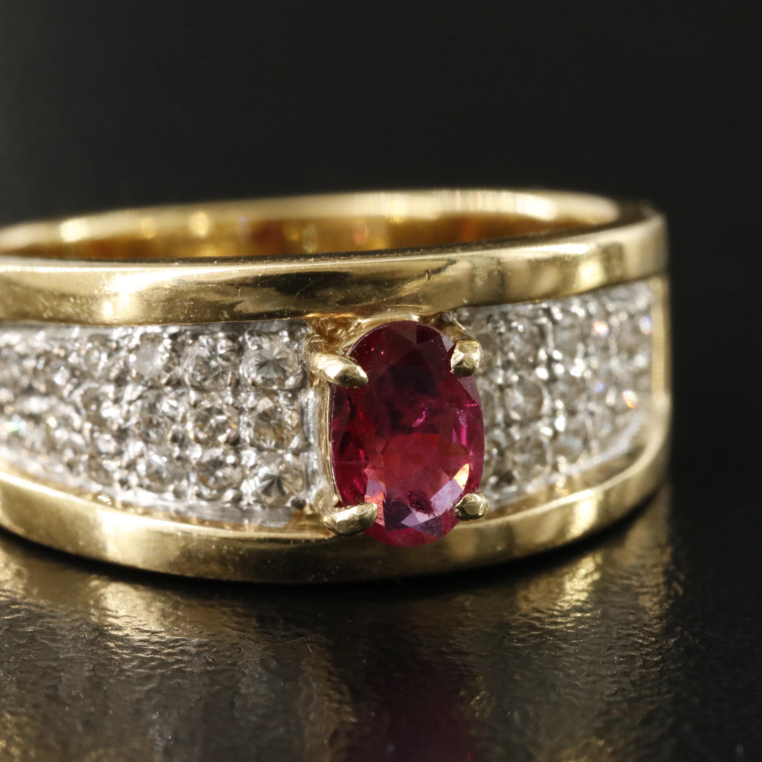 14K Ruby and Diamond Ring