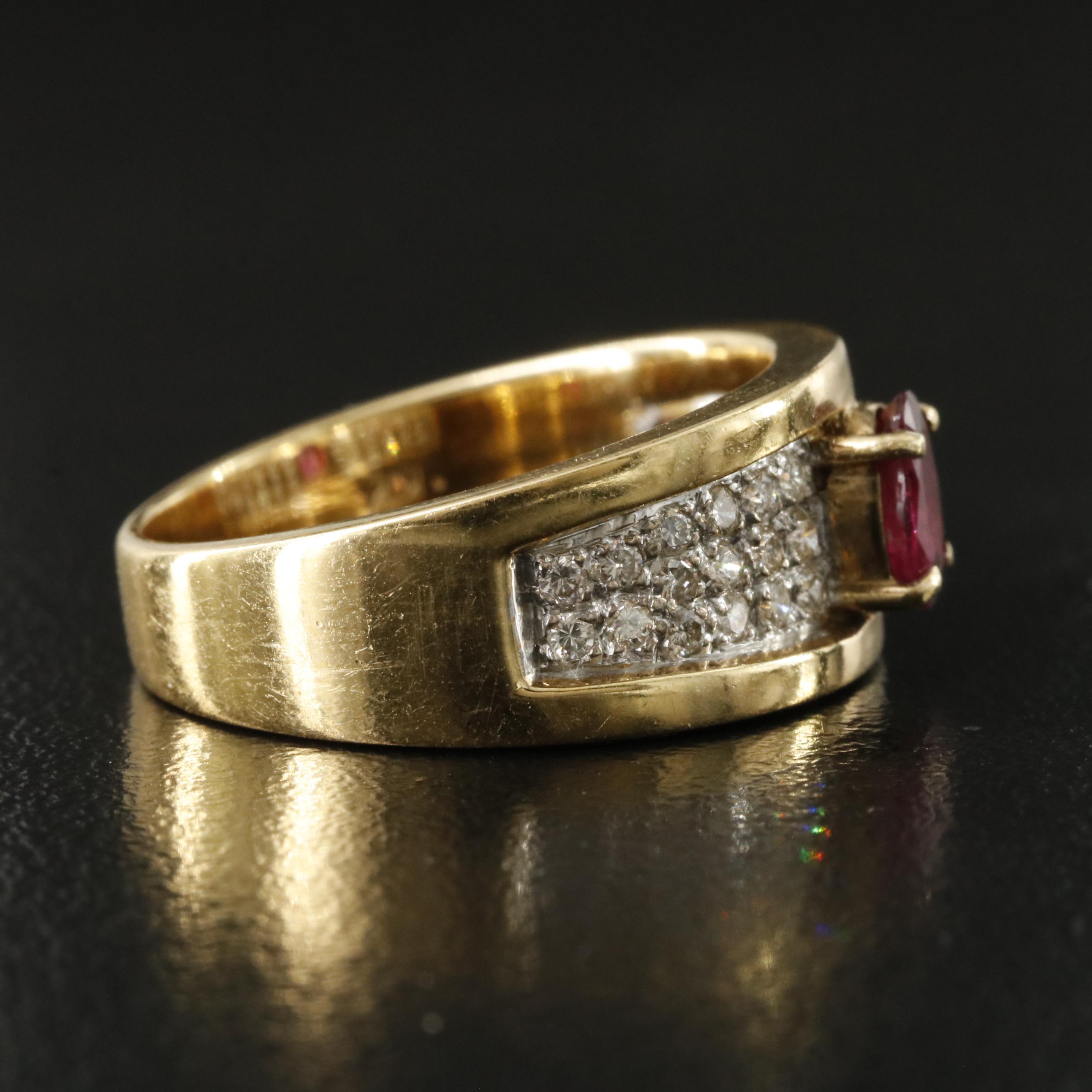 14K Ruby and Diamond Ring