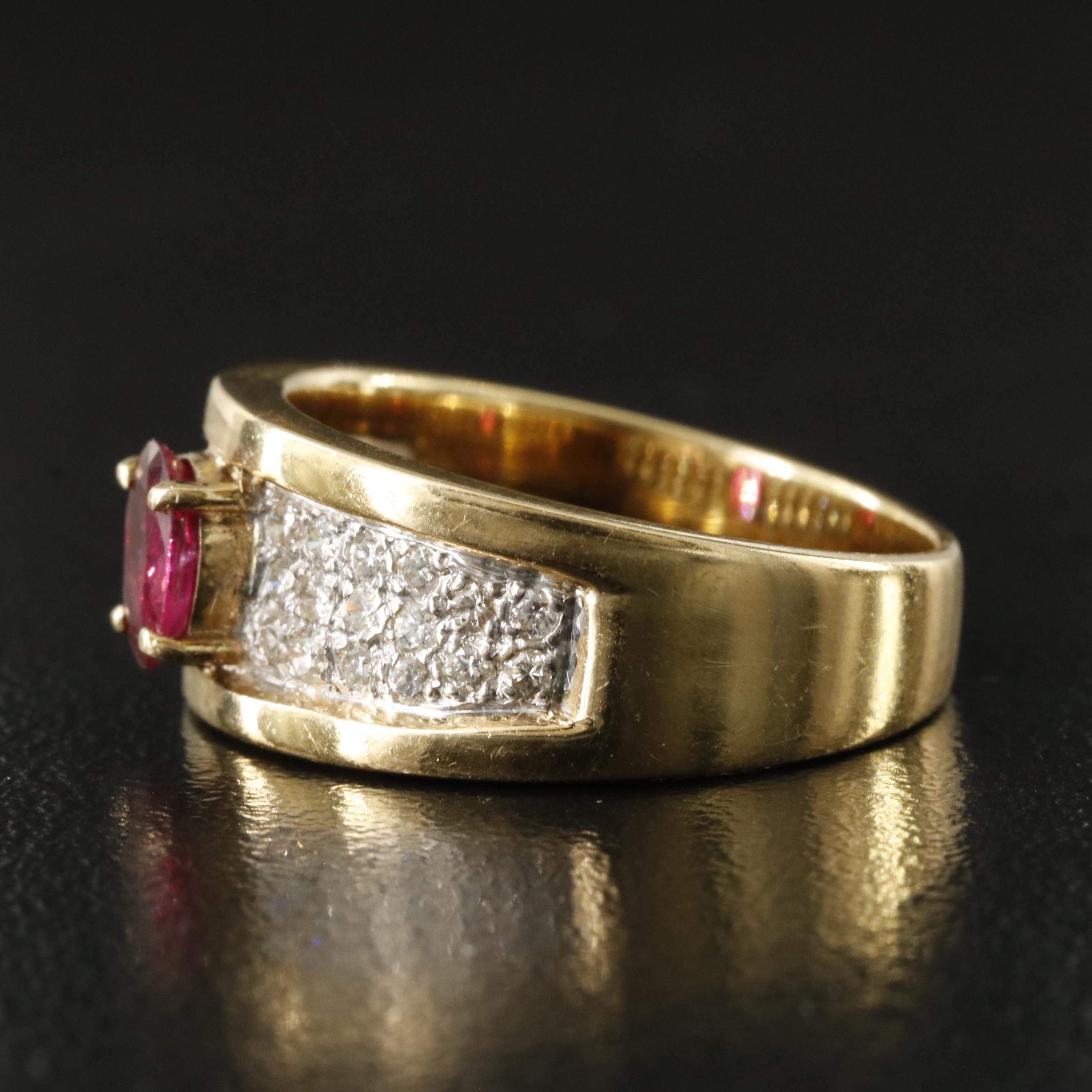 14K Ruby and Diamond Ring