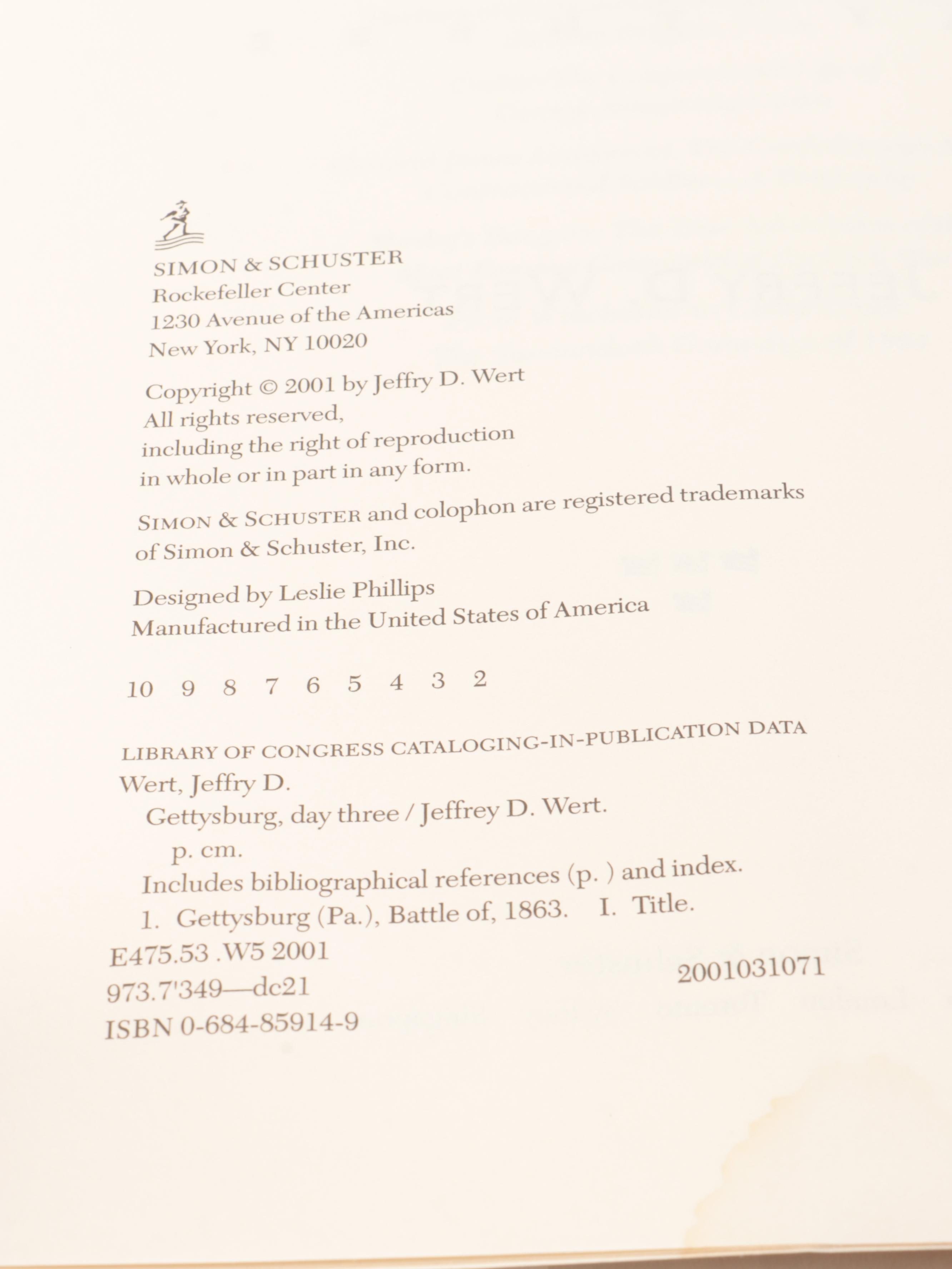 First Edition "Gettysburg" by Stephen W. Sears and More Gettysburg Books