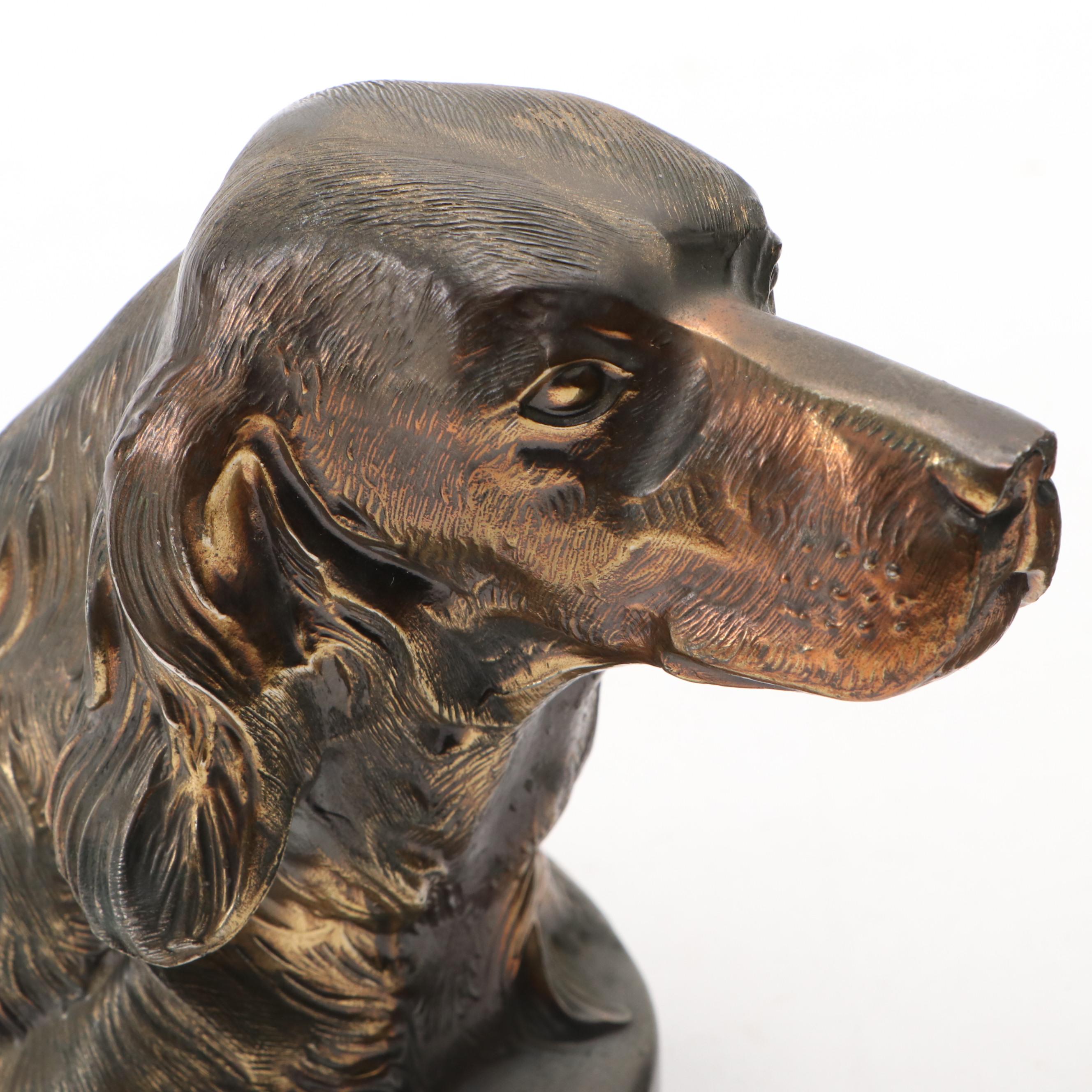 Bronze Finished Irish Setter Bookends