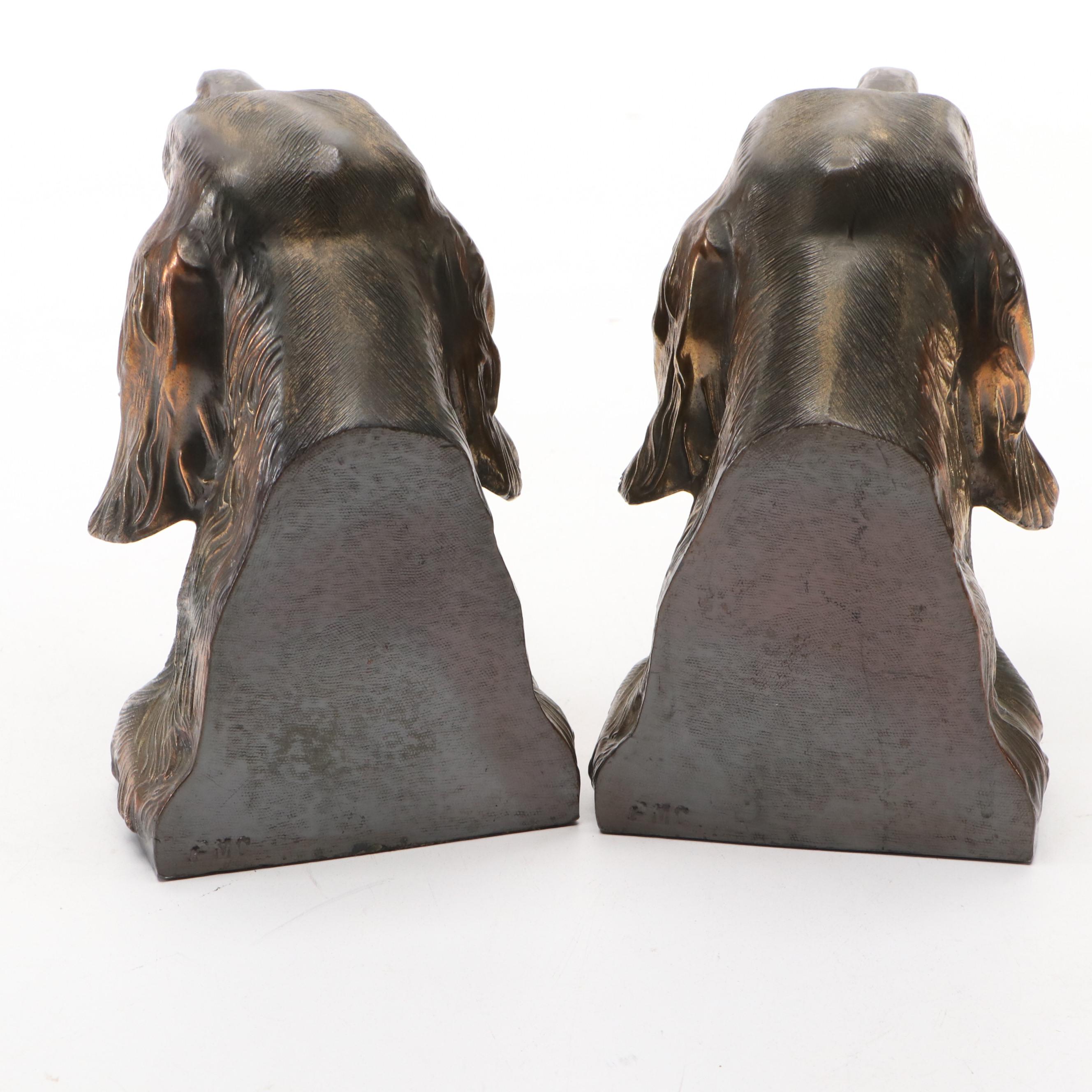 Bronze Finished Irish Setter Bookends