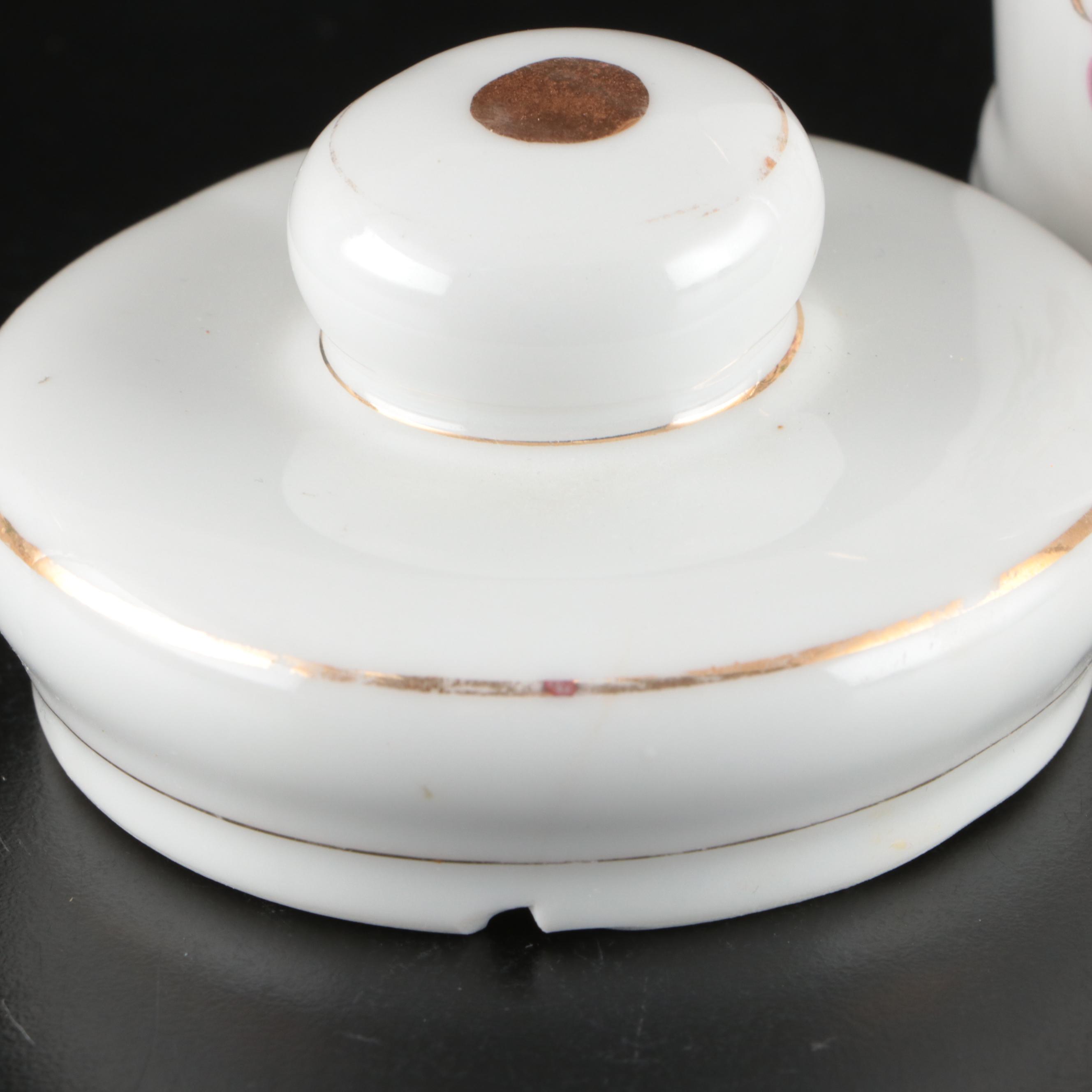 Victorian Style Porcelain "Salts" Apothecary Jars, 20th Century