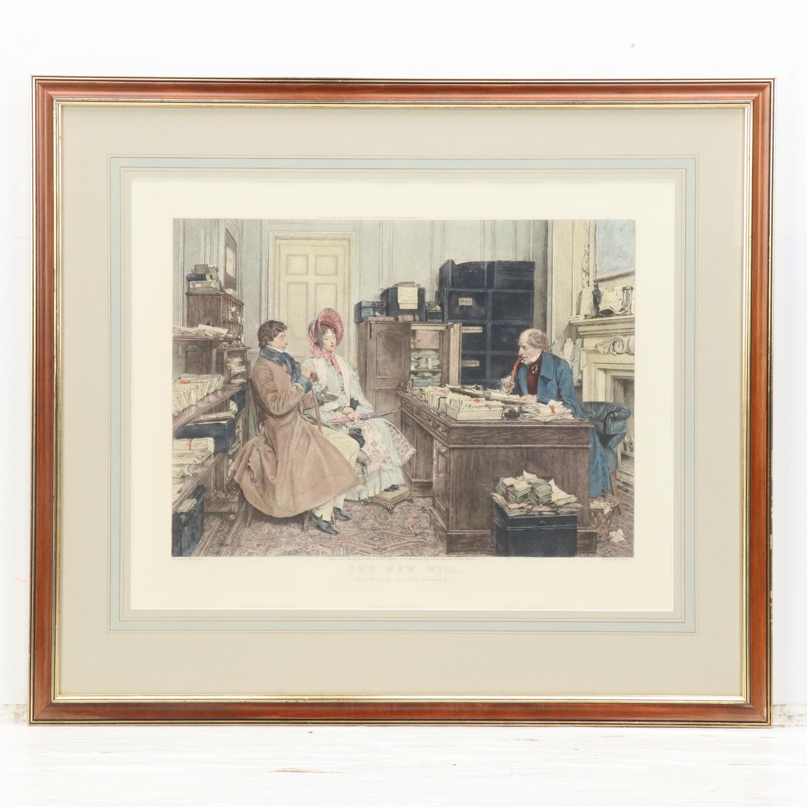 Engravings After Walter Dendy Sadler "The New Will" and "A Little Mortgage"