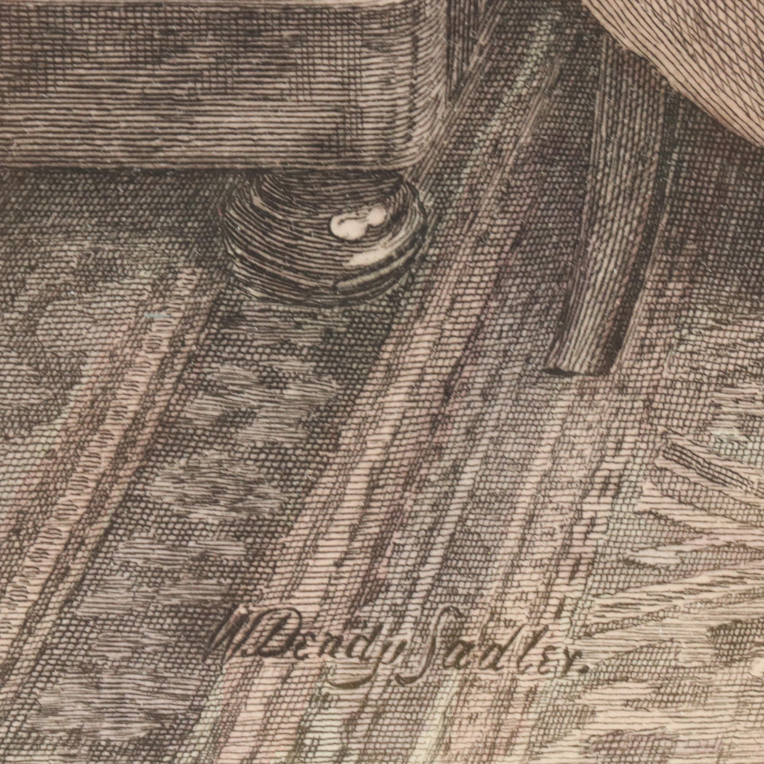 Engravings After Walter Dendy Sadler "The New Will" and "A Little Mortgage"