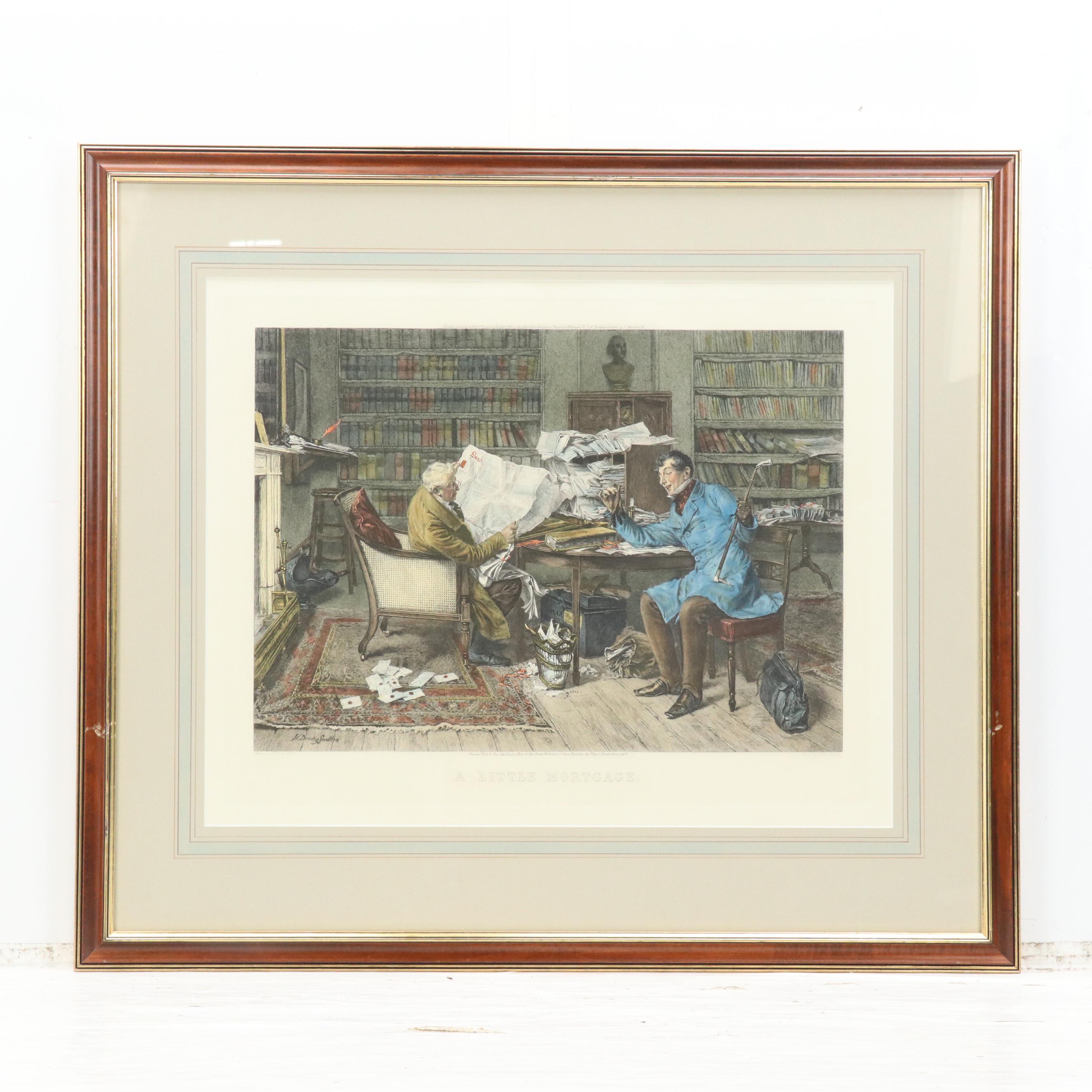 Engravings After Walter Dendy Sadler "The New Will" and "A Little Mortgage"