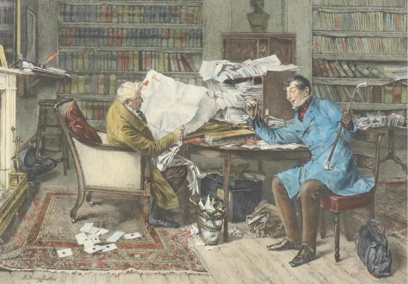 Engravings After Walter Dendy Sadler "The New Will" and "A Little Mortgage"