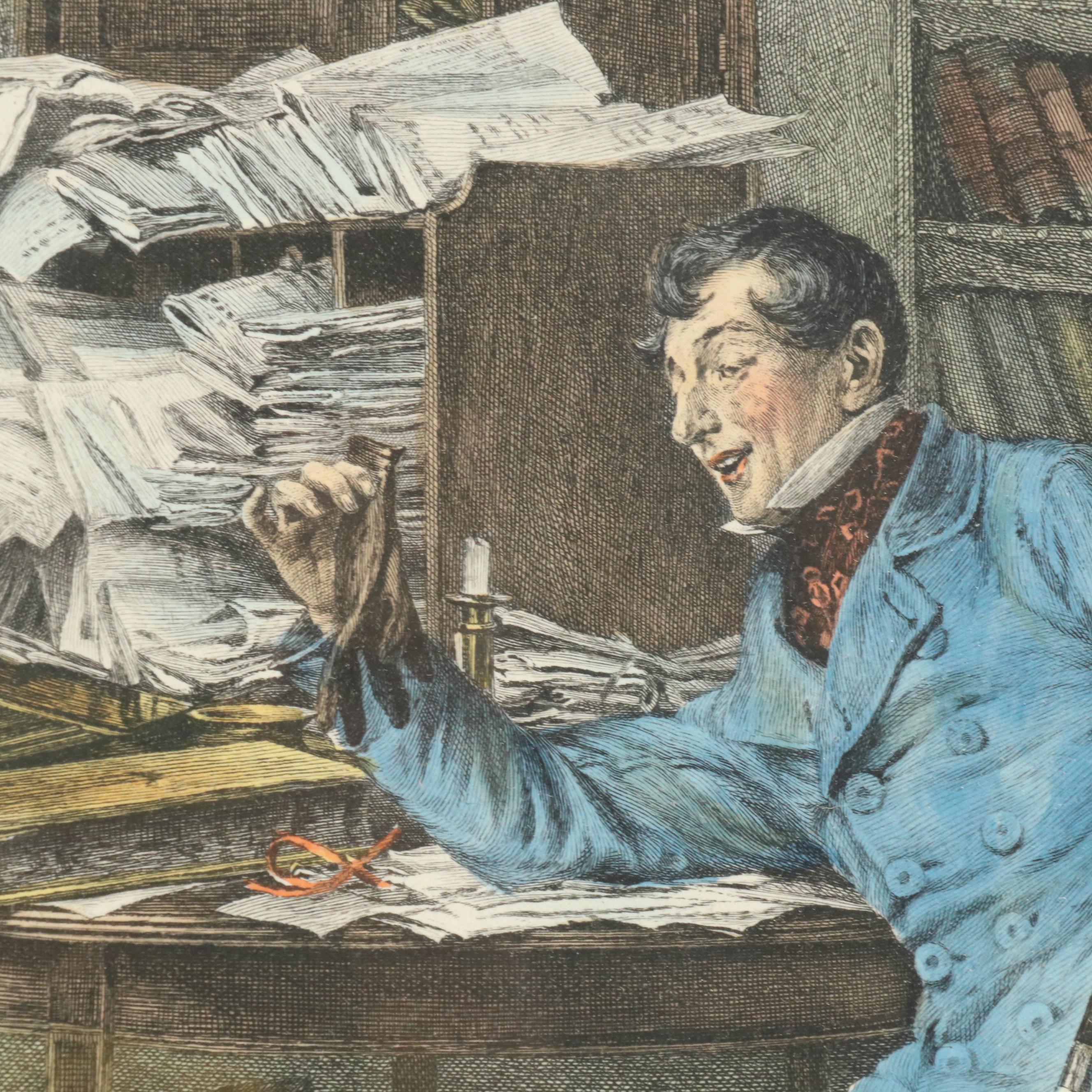 Engravings After Walter Dendy Sadler "The New Will" and "A Little Mortgage"