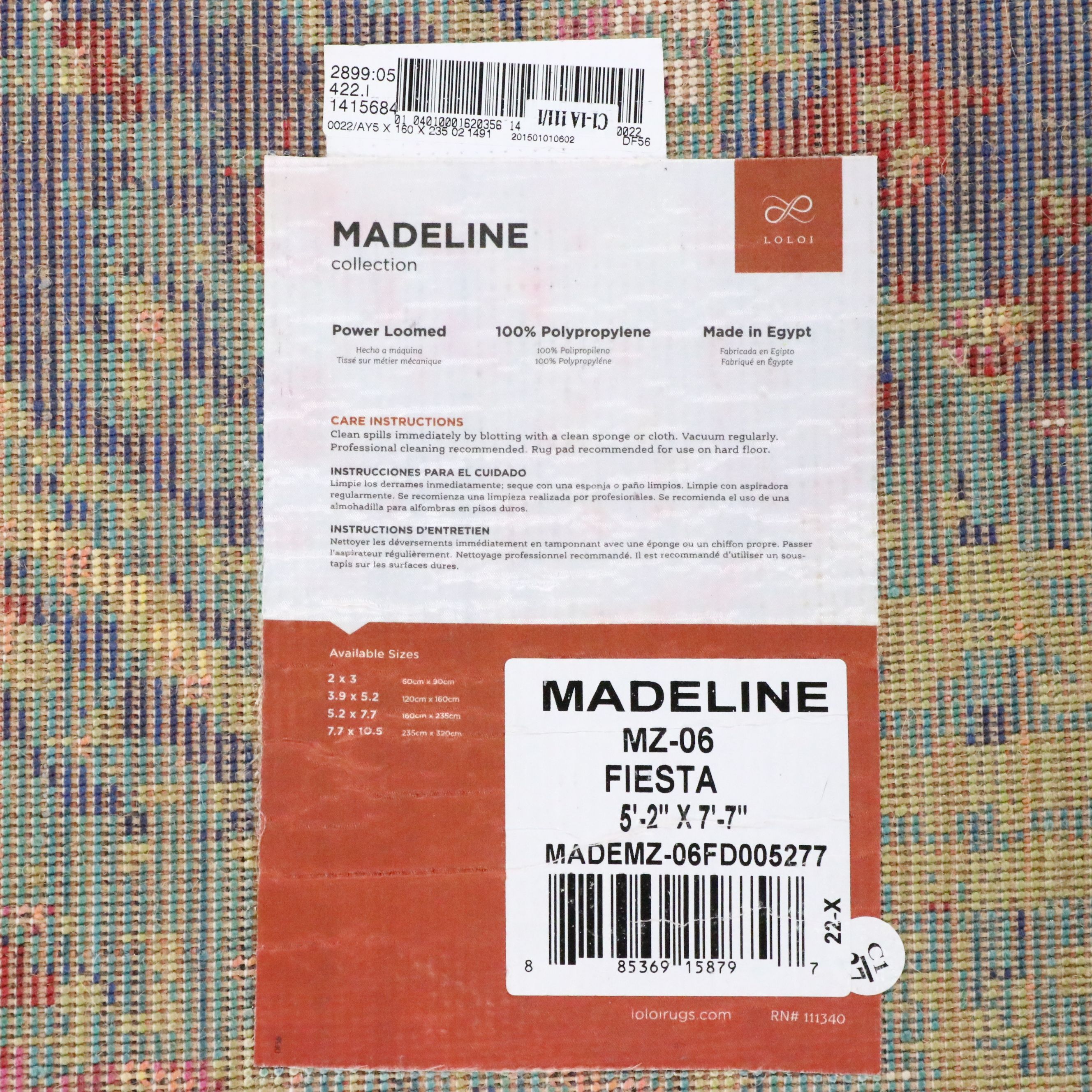 5'3 x 7'11 Machine Made Loloi Madeline Collection "Fiesta" Area Rug