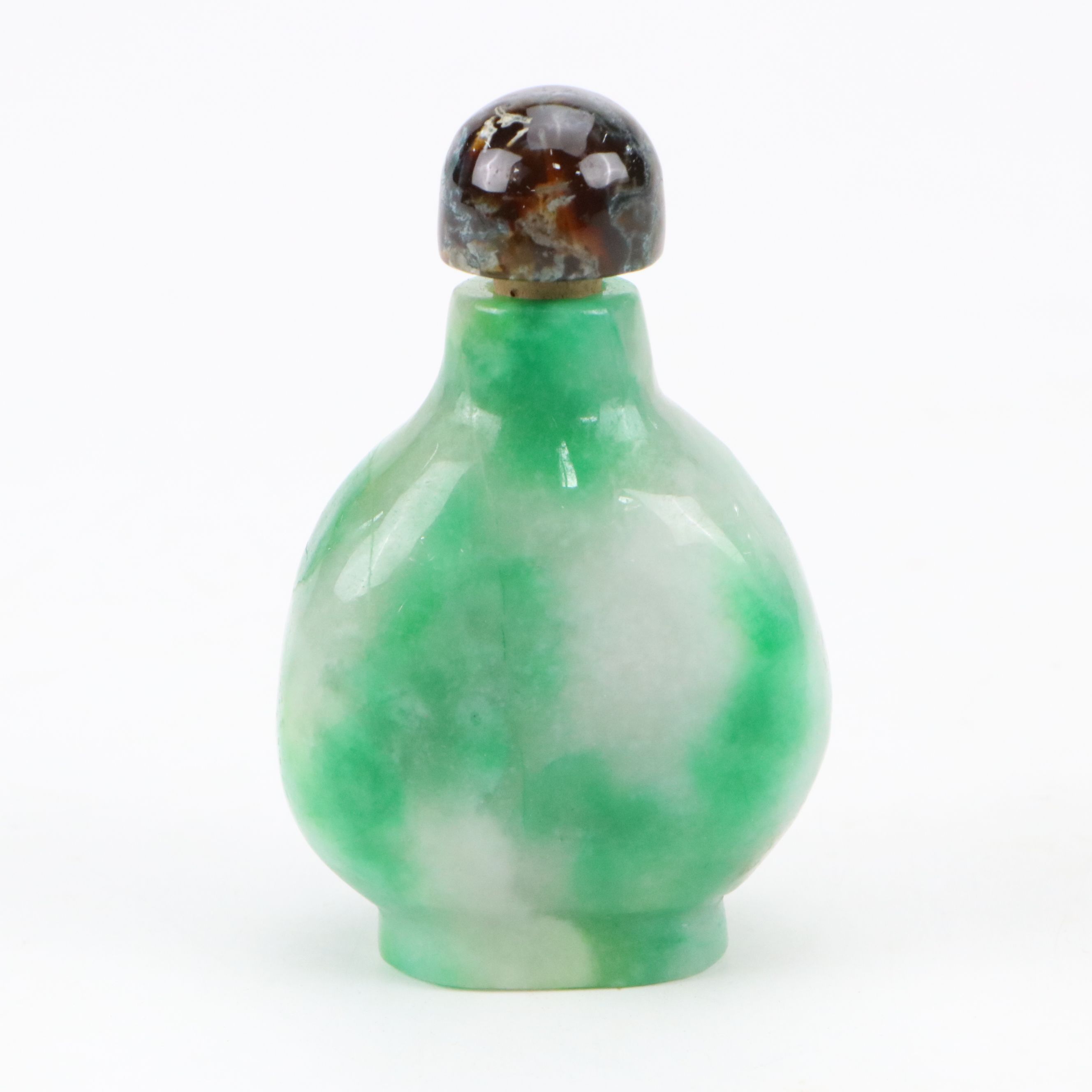Chinese Quartz Snuff Bottles with Quartz and Agate Stoppers