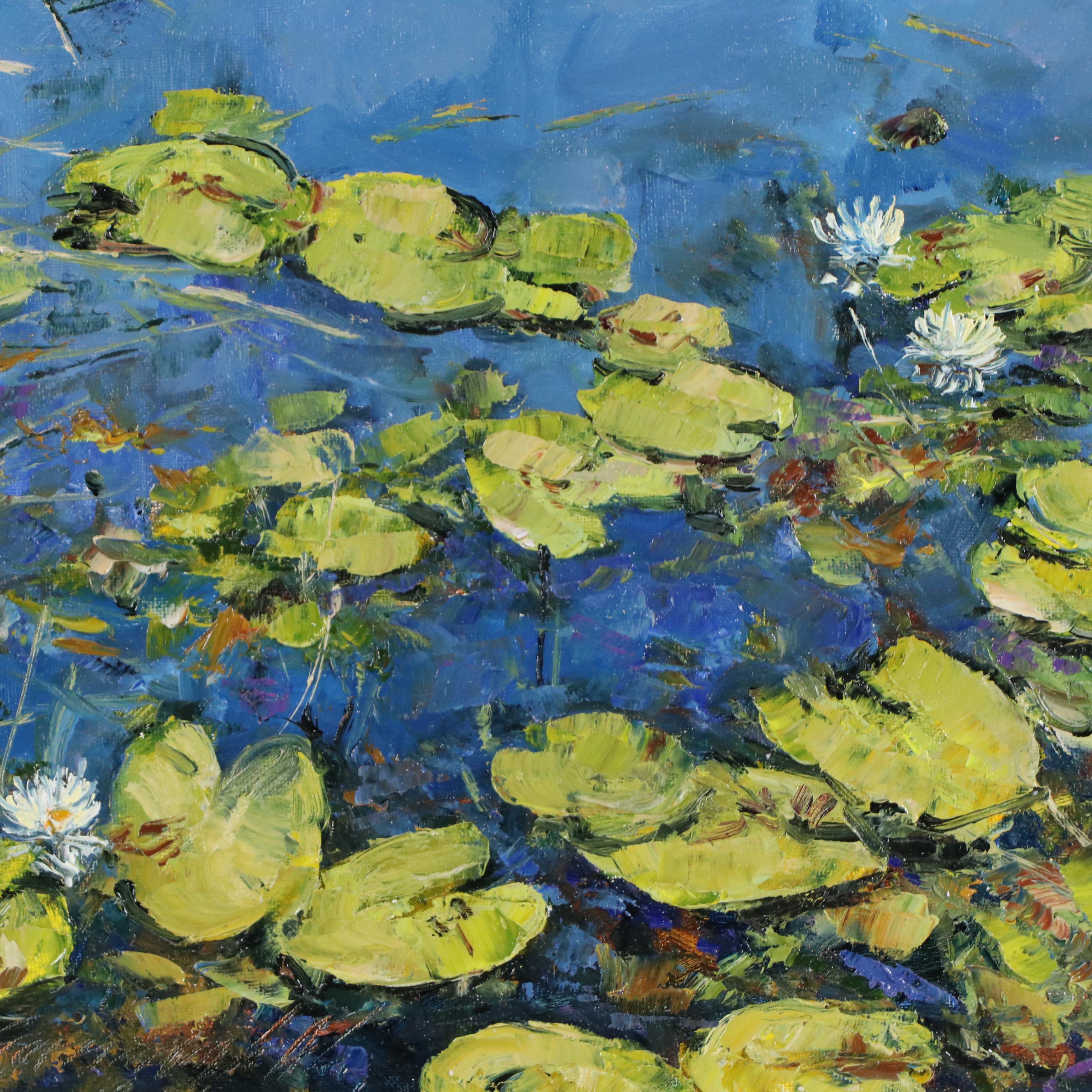 Garncarek Aleksander Water Lily Oil Painting, 2025