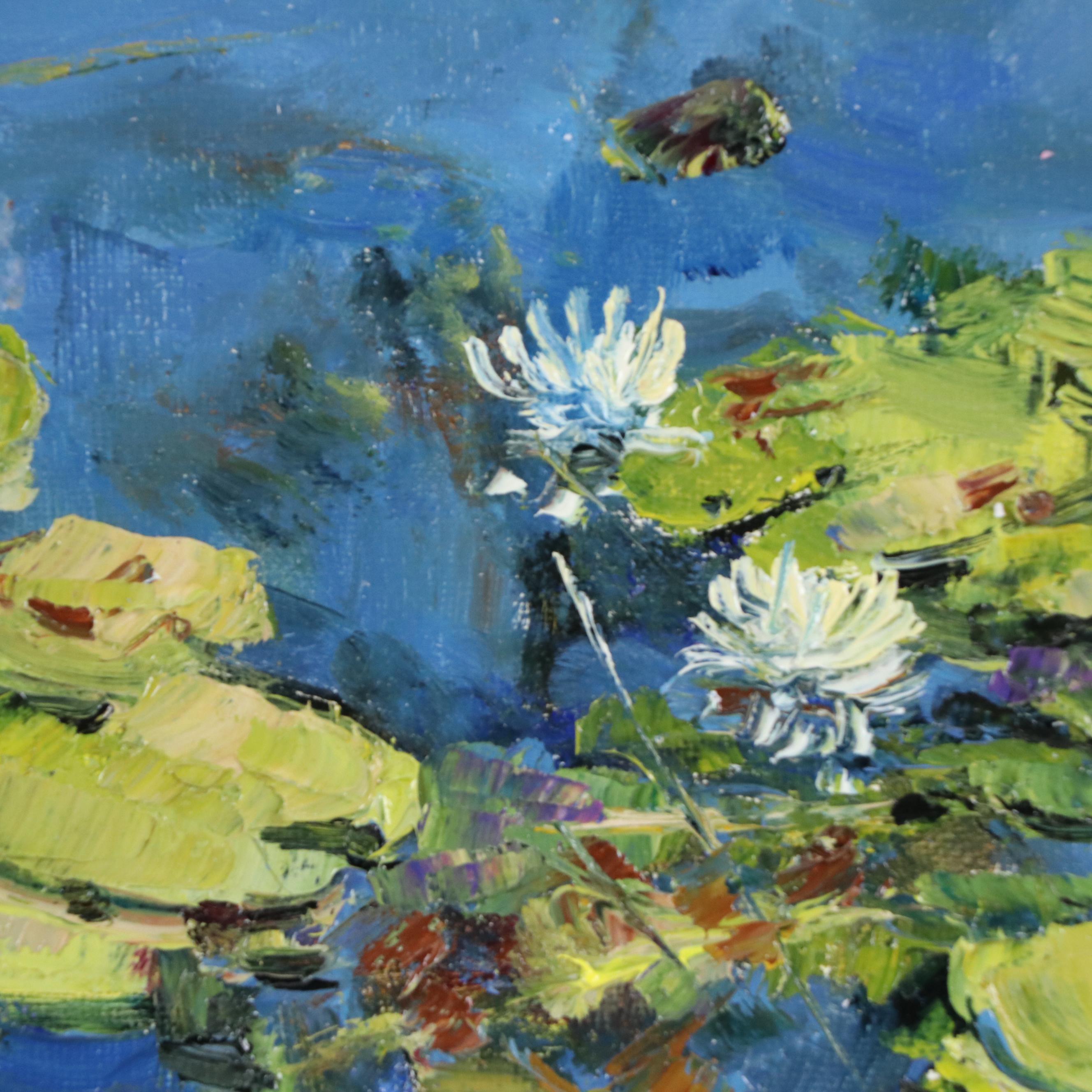 Garncarek Aleksander Water Lily Oil Painting, 2025