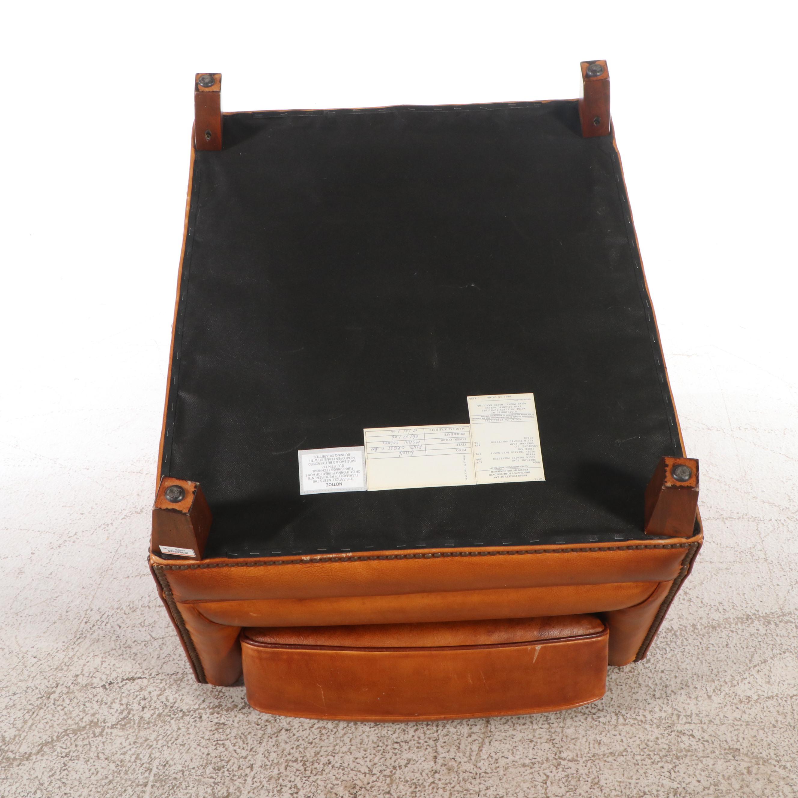 Barcalounger Way Phillips Leather Club Chair with Nail Head Trim