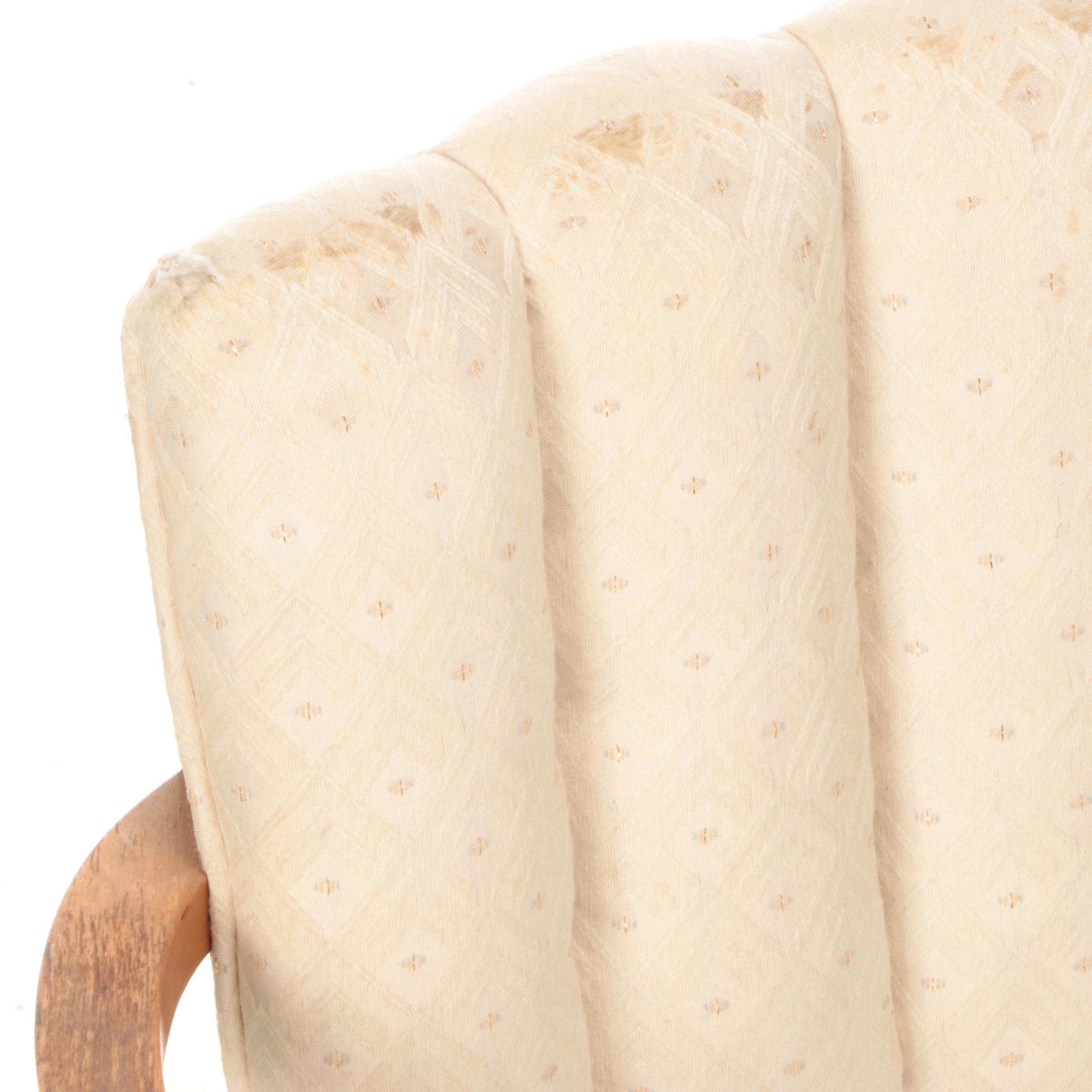 Mid Century Modern Upholstered Armchair and Side Chair